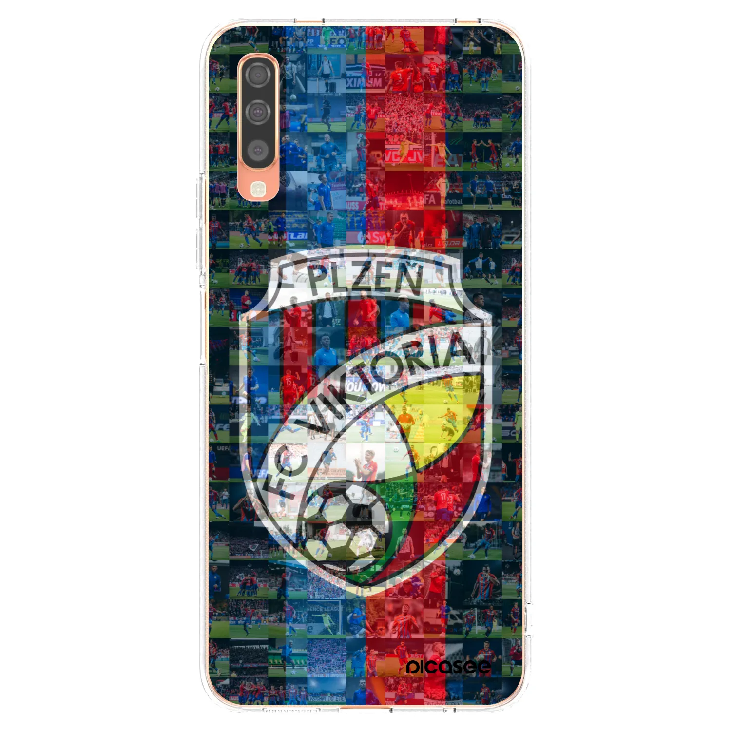 Picasee silikonový průhledný obal pro Samsung Galaxy A70 A705F - FC Viktoria Plzeň A