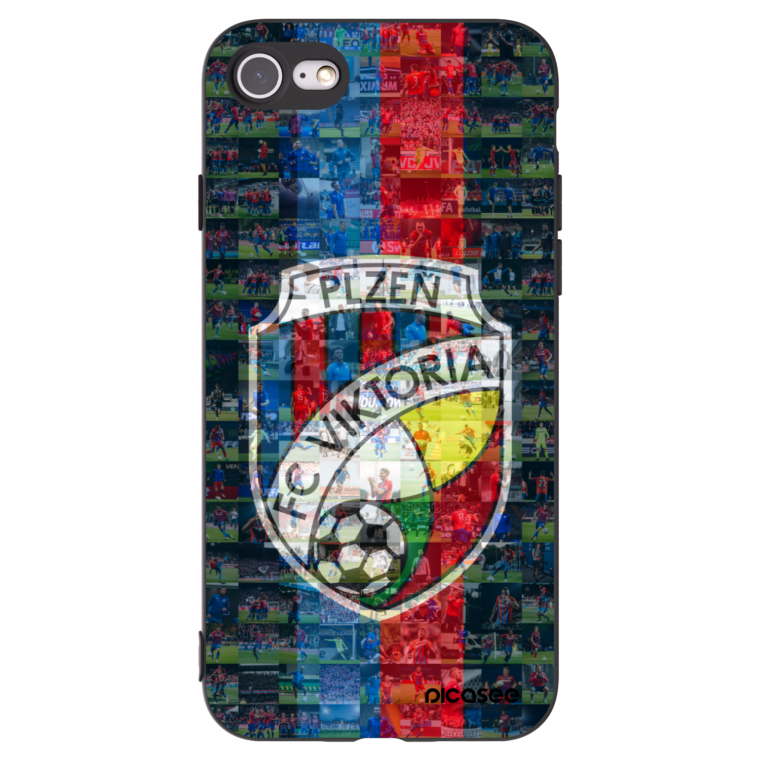 Picasee silikonový černý obal pro Apple iPhone SE 2020 - FC Viktoria Plzeň A