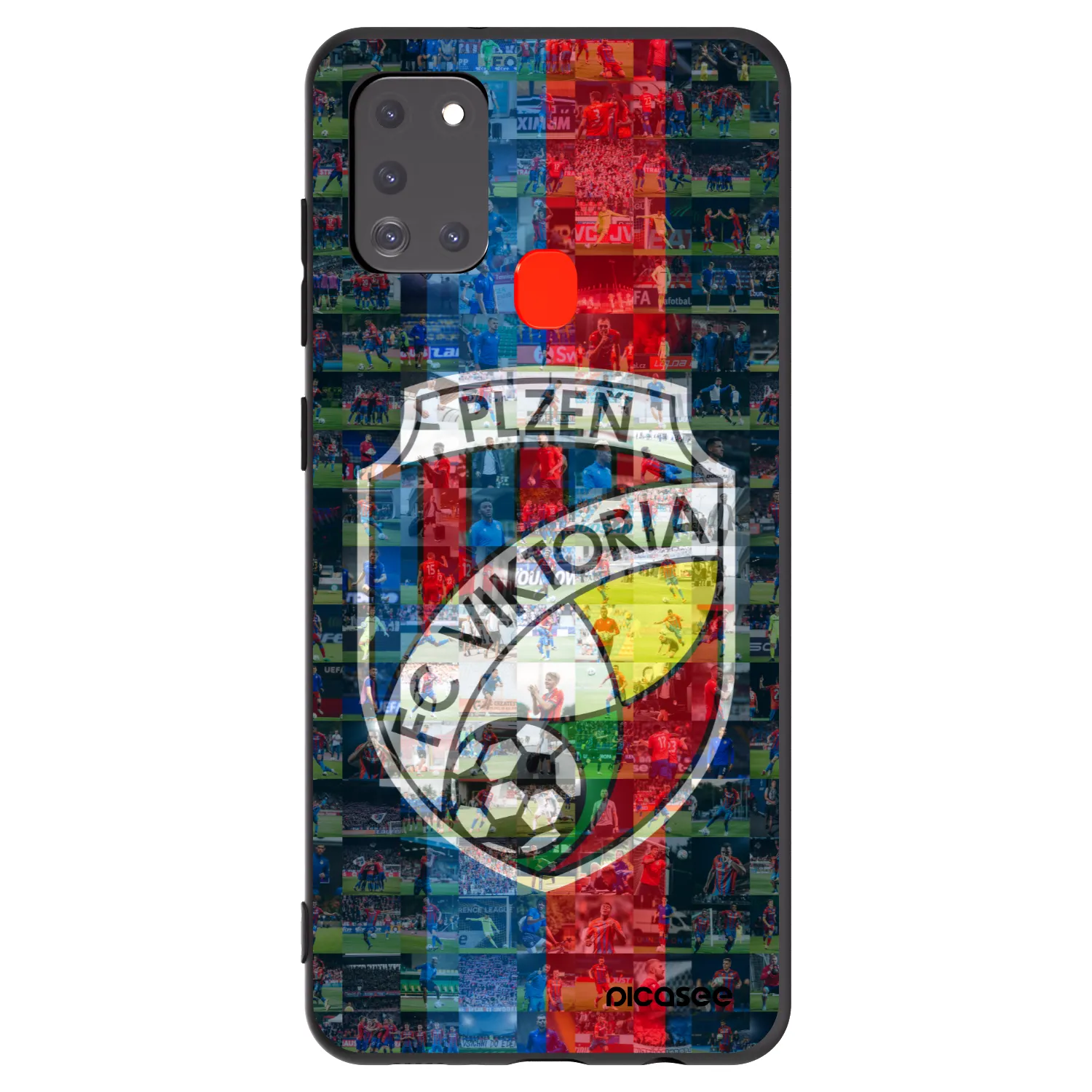 Picasee silikonový černý obal pro Samsung Galaxy A21s - FC Viktoria Plzeň A