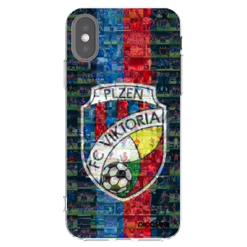 Picasee silikonový průhledný obal pro Apple iPhone X/XS - FC Viktoria Plzeň A