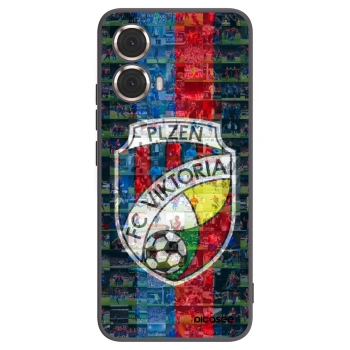 Picasee silikonový černý obal pro Motorola Moto G85 - FC Viktoria Plzeň A