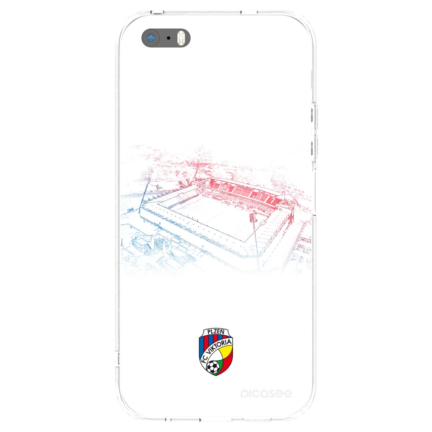 Picasee silikonový průhledný obal pro Apple iPhone 5/5S/SE - FC Viktoria Plzeň C