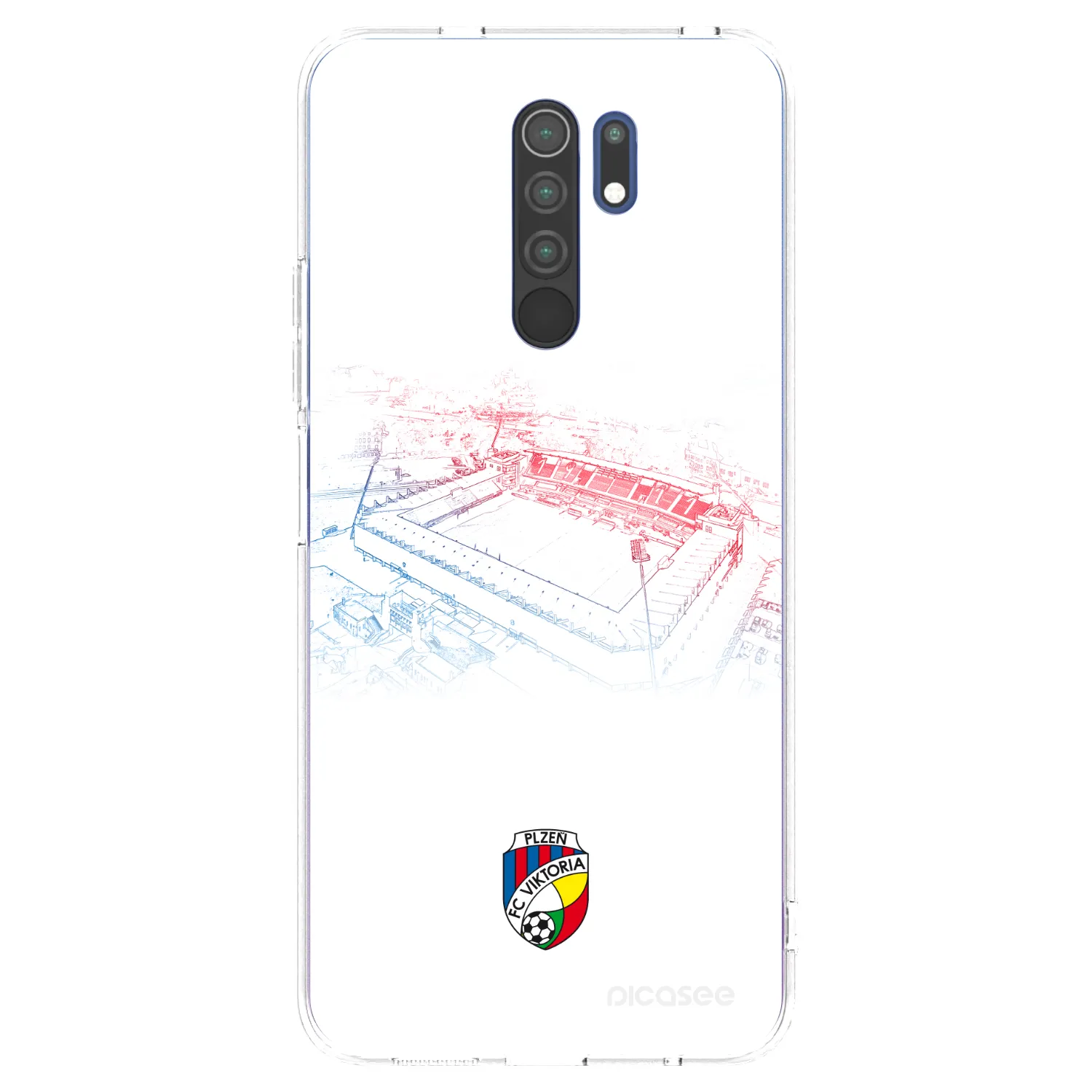 Picasee silikonový průhledný obal pro Xiaomi Redmi 9 - FC Viktoria Plzeň C