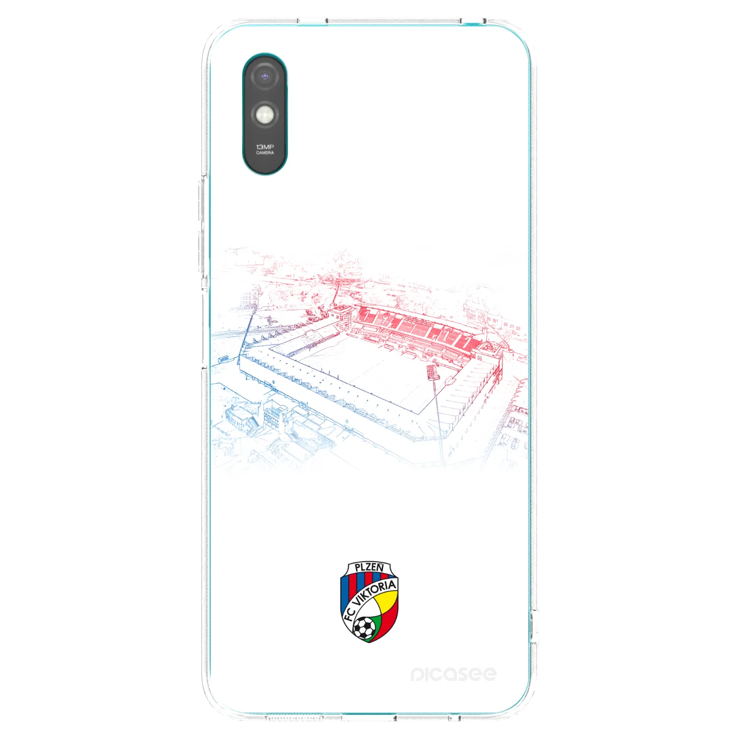 Picasee silikonový průhledný obal pro Xiaomi Redmi 9A - FC Viktoria Plzeň C