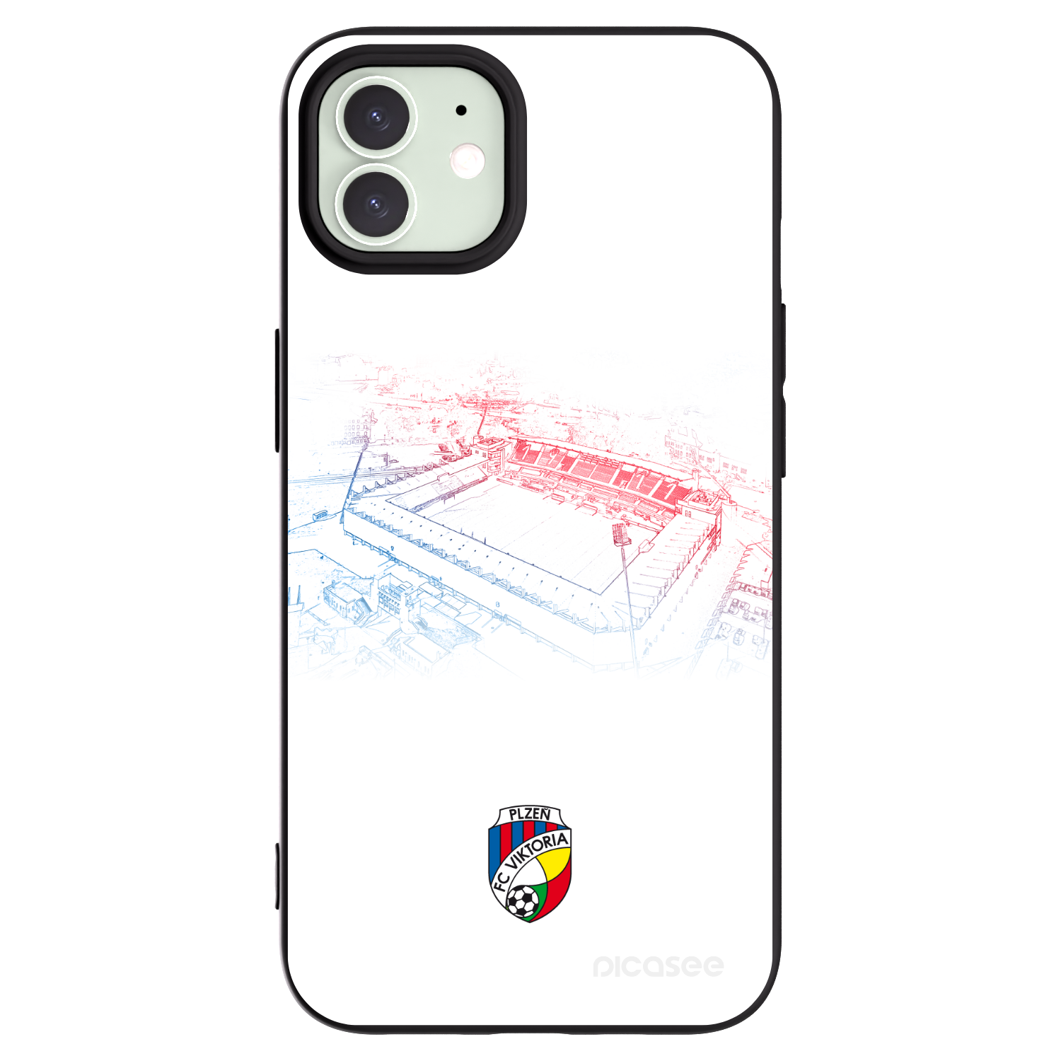 Picasee silikonový černý obal pro Apple iPhone 12 - FC Viktoria Plzeň C