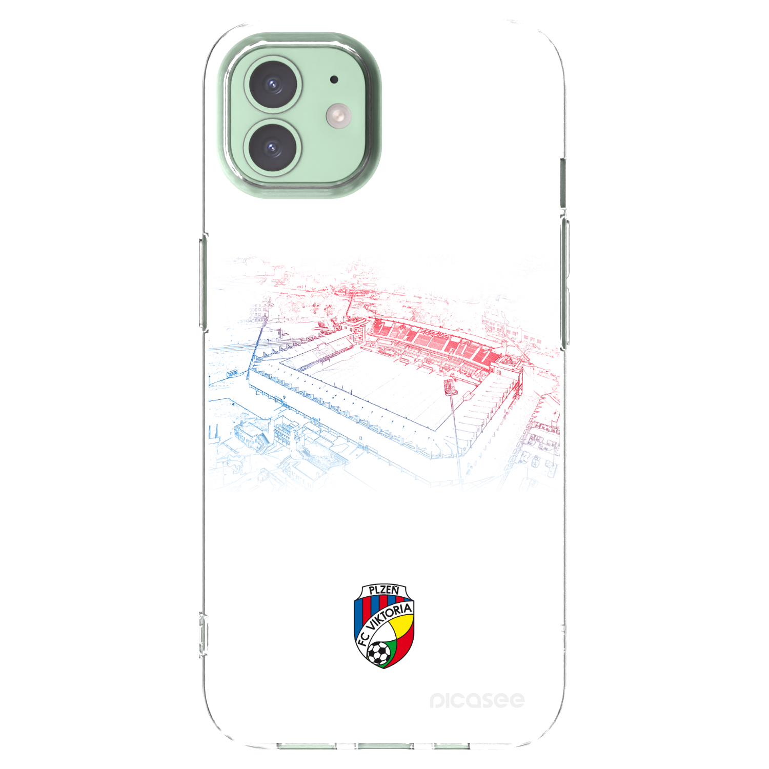 Picasee silikonový průhledný obal pro Apple iPhone 12 Pro - FC Viktoria Plzeň C