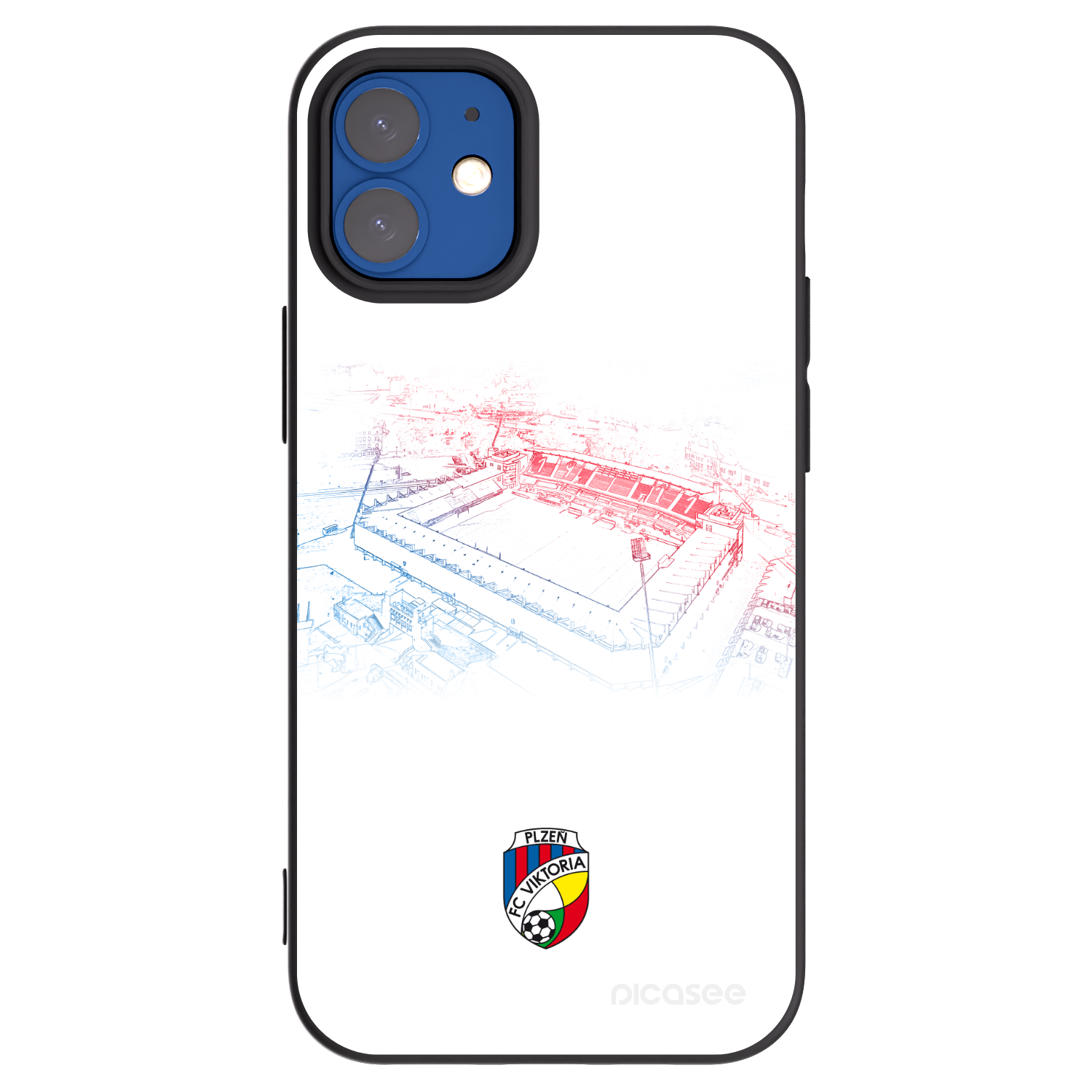 Picasee silikonový černý obal pro Apple iPhone 12 mini - FC Viktoria Plzeň C