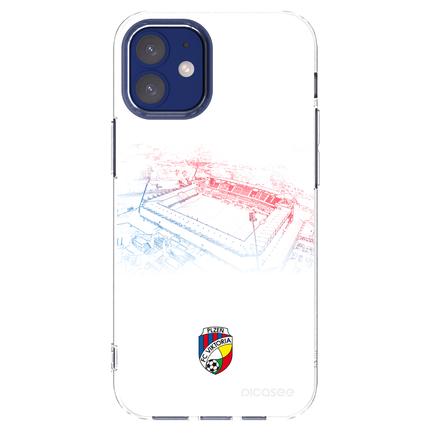 Picasee silikonový průhledný obal pro Apple iPhone 12 mini - FC Viktoria Plzeň C