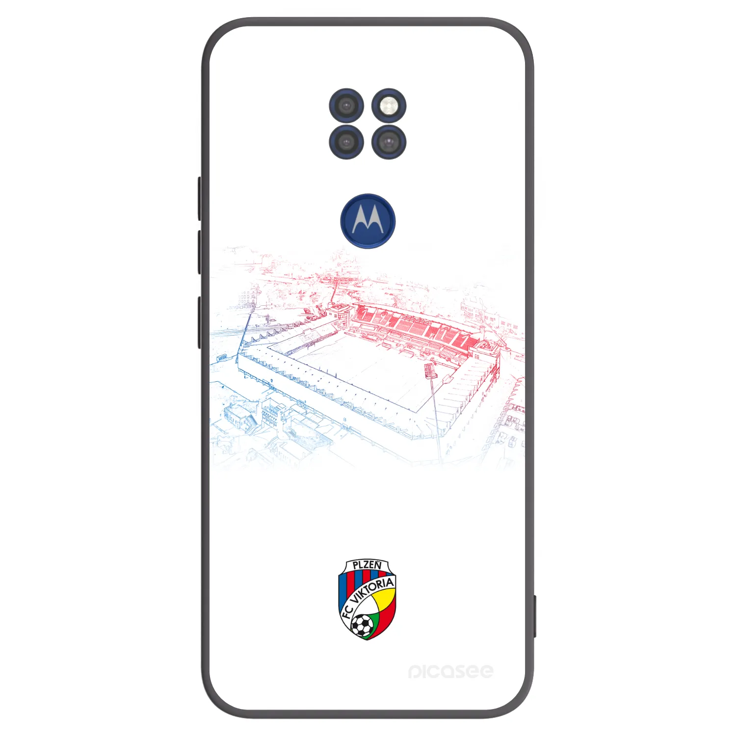 Picasee silikonový černý obal pro Motorola Moto G9 Play - FC Viktoria Plzeň C