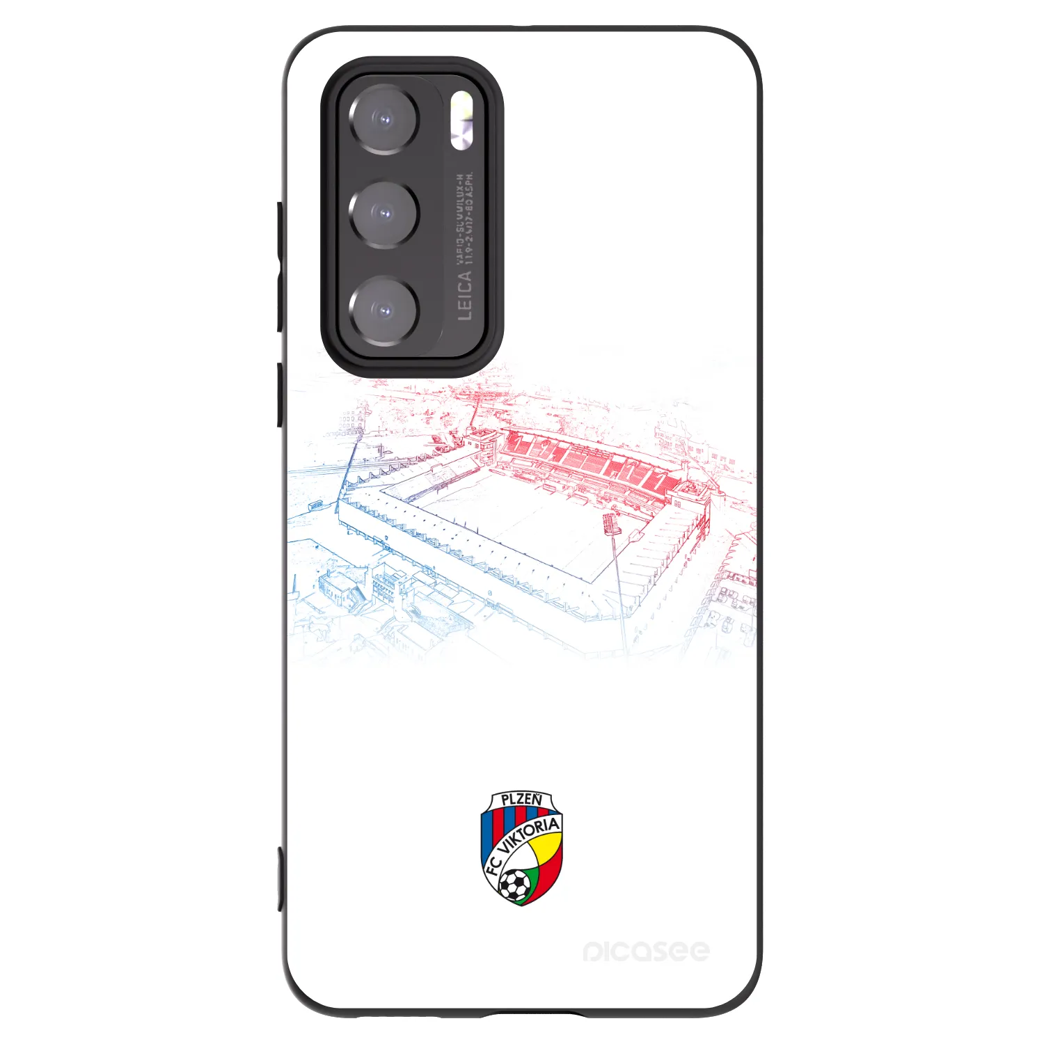 Picasee silikonový černý obal pro Huawei P40 - FC Viktoria Plzeň C