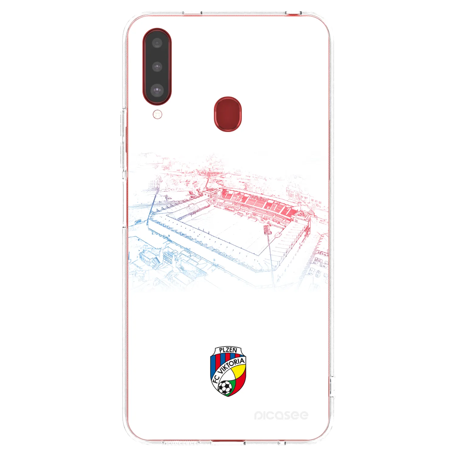 Picasee silikonový průhledný obal pro Samsung Galaxy A20s - FC Viktoria Plzeň C