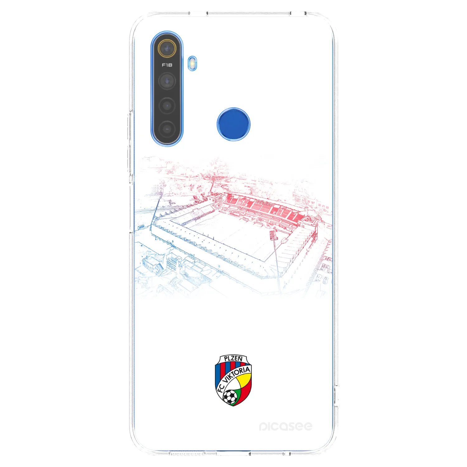 Picasee silikonový průhledný obal pro Realme 5 - FC Viktoria Plzeň C