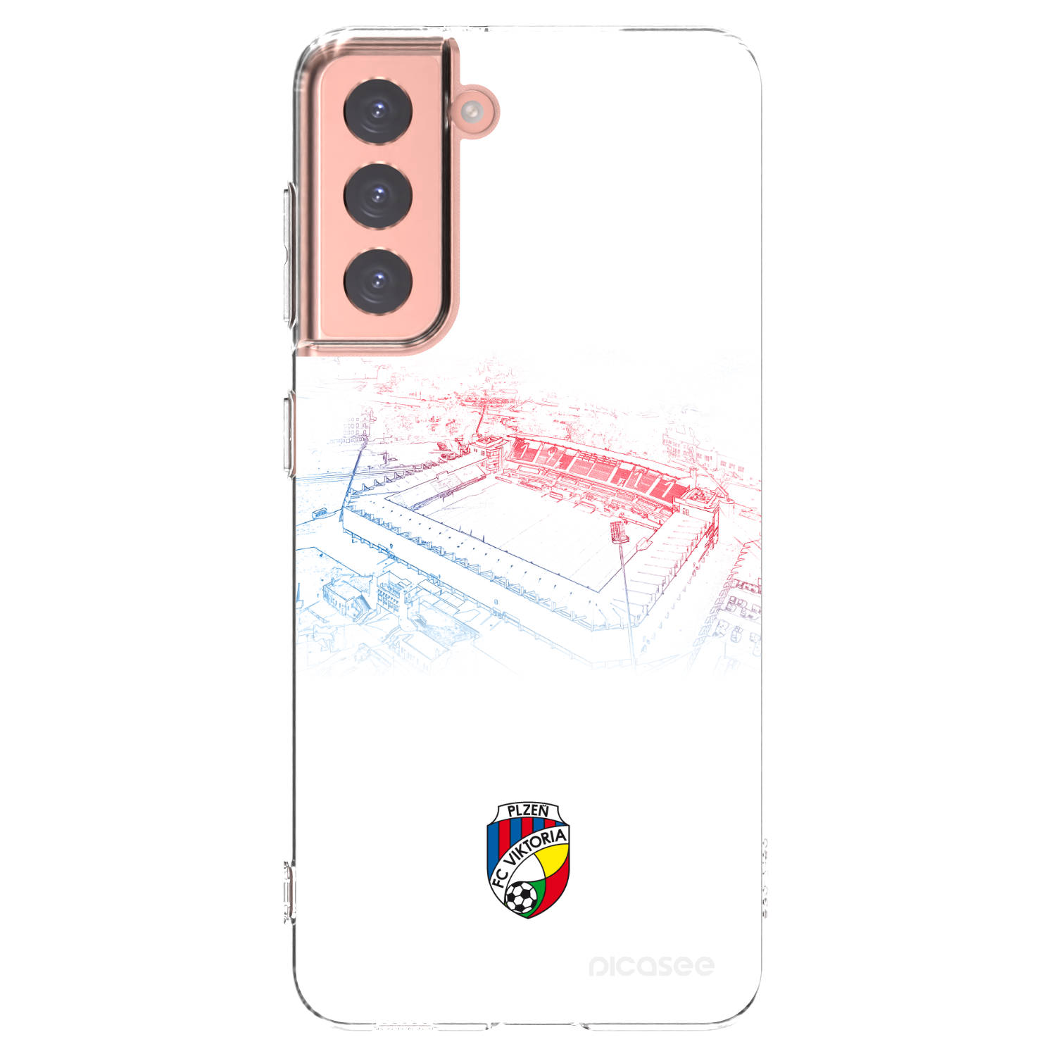 Picasee silikonový průhledný obal pro Samsung Galaxy S21 5G G991B - FC Viktoria Plzeň C