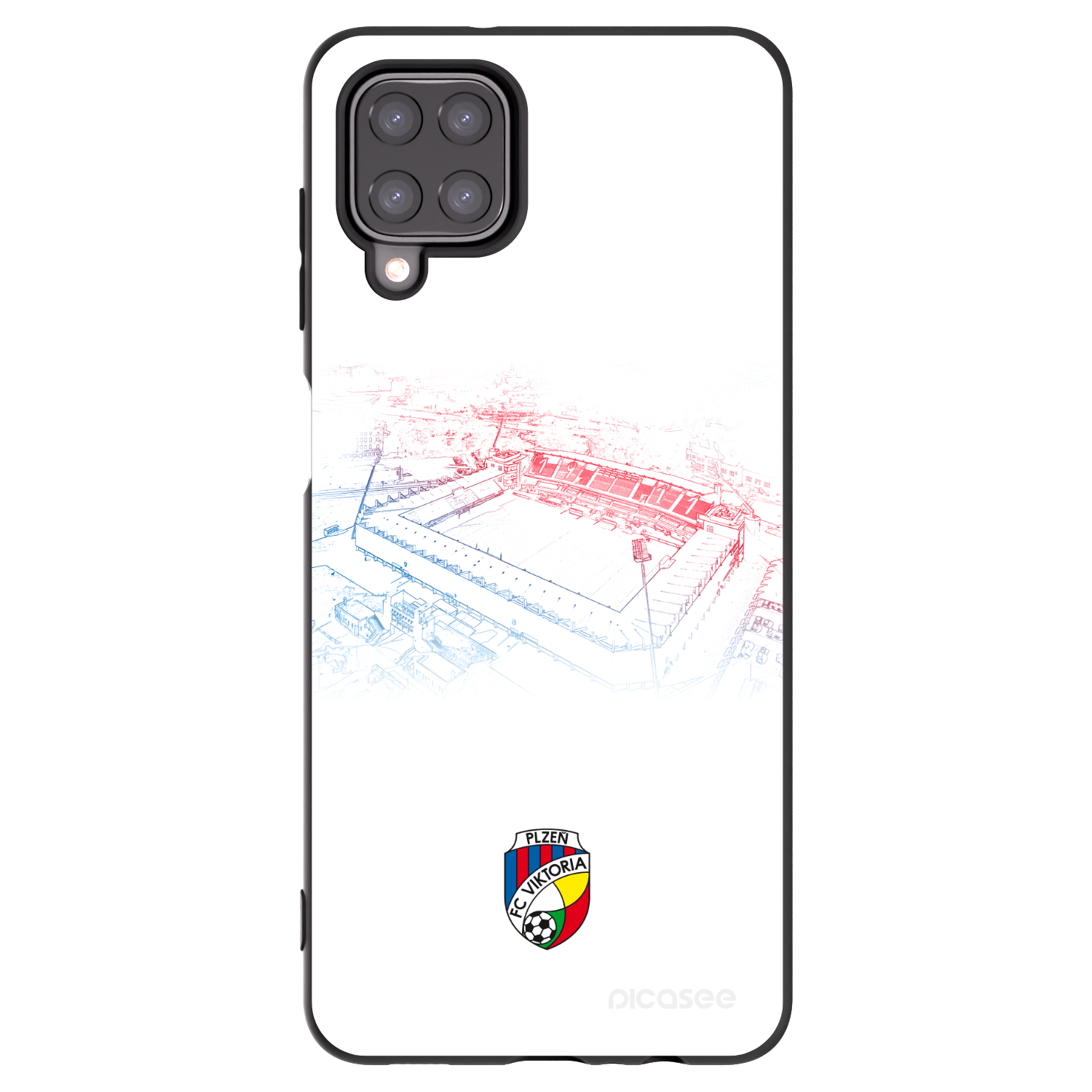 Picasee silikonový černý obal pro Samsung Galaxy A12 A125F - FC Viktoria Plzeň C