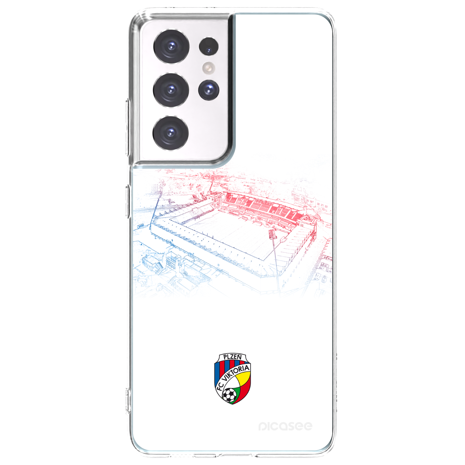 Picasee silikonový průhledný obal pro Samsung Galaxy S21 Ultra 5G G998B - FC Viktoria Plzeň C