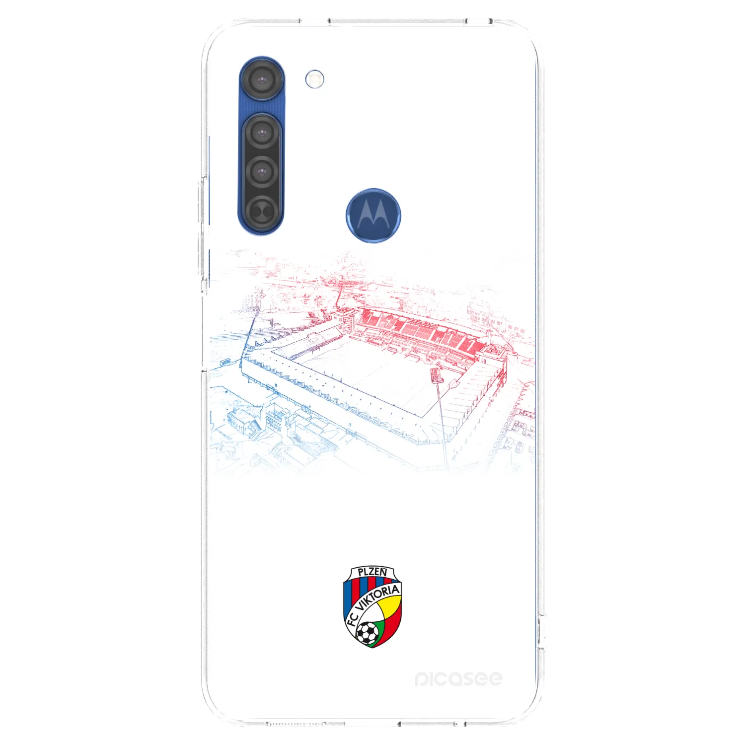 Picasee silikonový průhledný obal pro Motorola Moto G8 - FC Viktoria Plzeň C