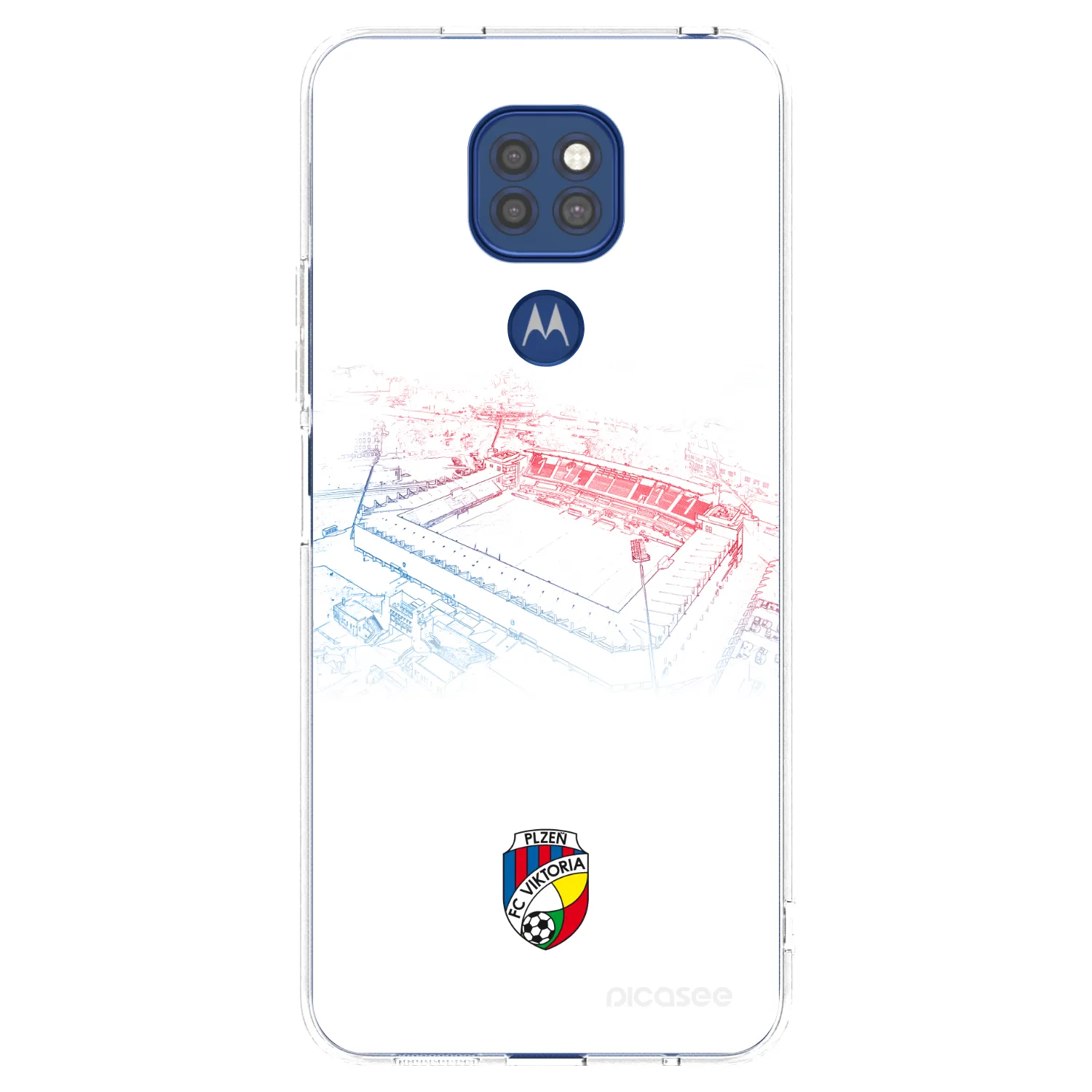 Picasee silikonový průhledný obal pro Motorola Moto G9 Play - FC Viktoria Plzeň C