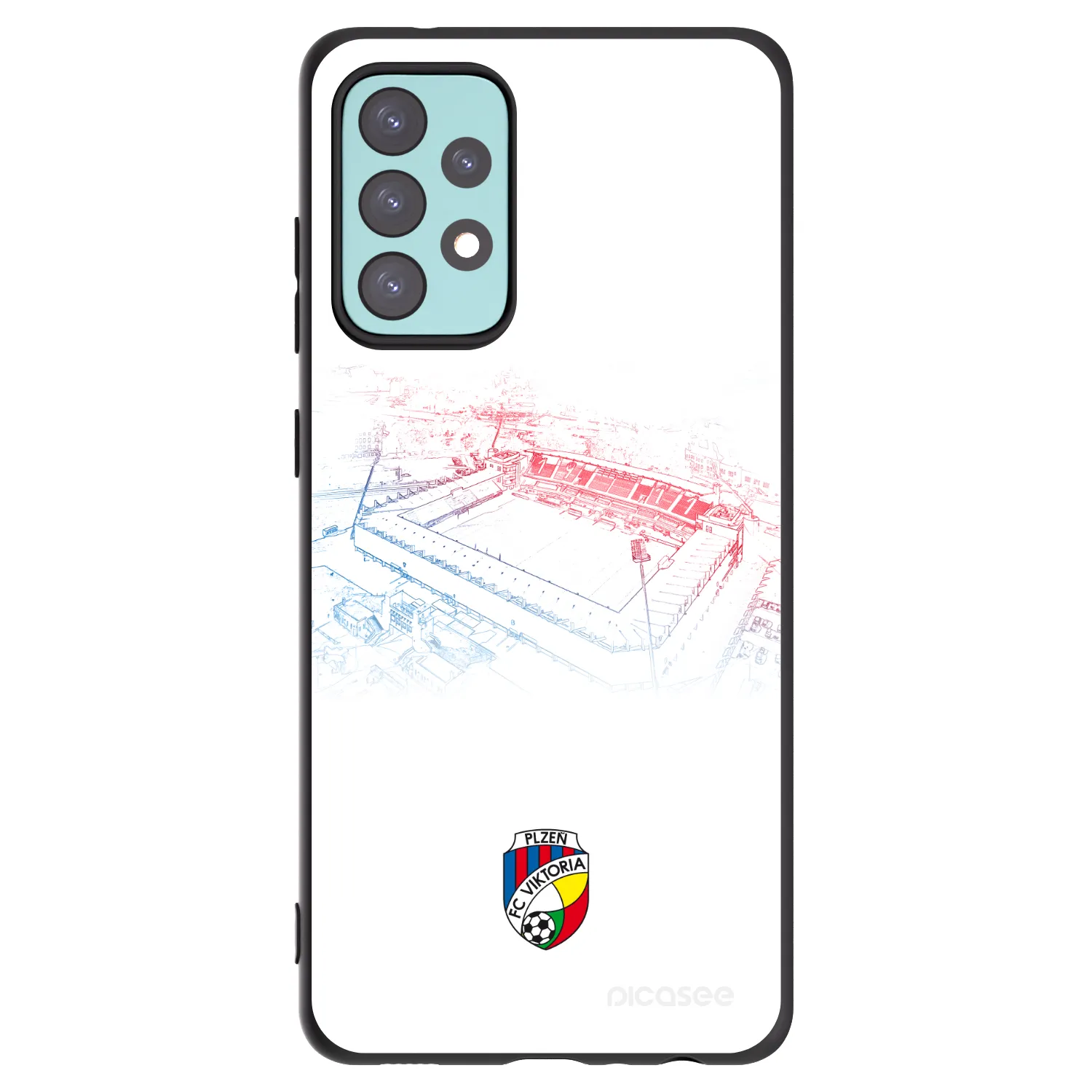Picasee silikonový černý obal pro Samsung Galaxy A72 A725F - FC Viktoria Plzeň C