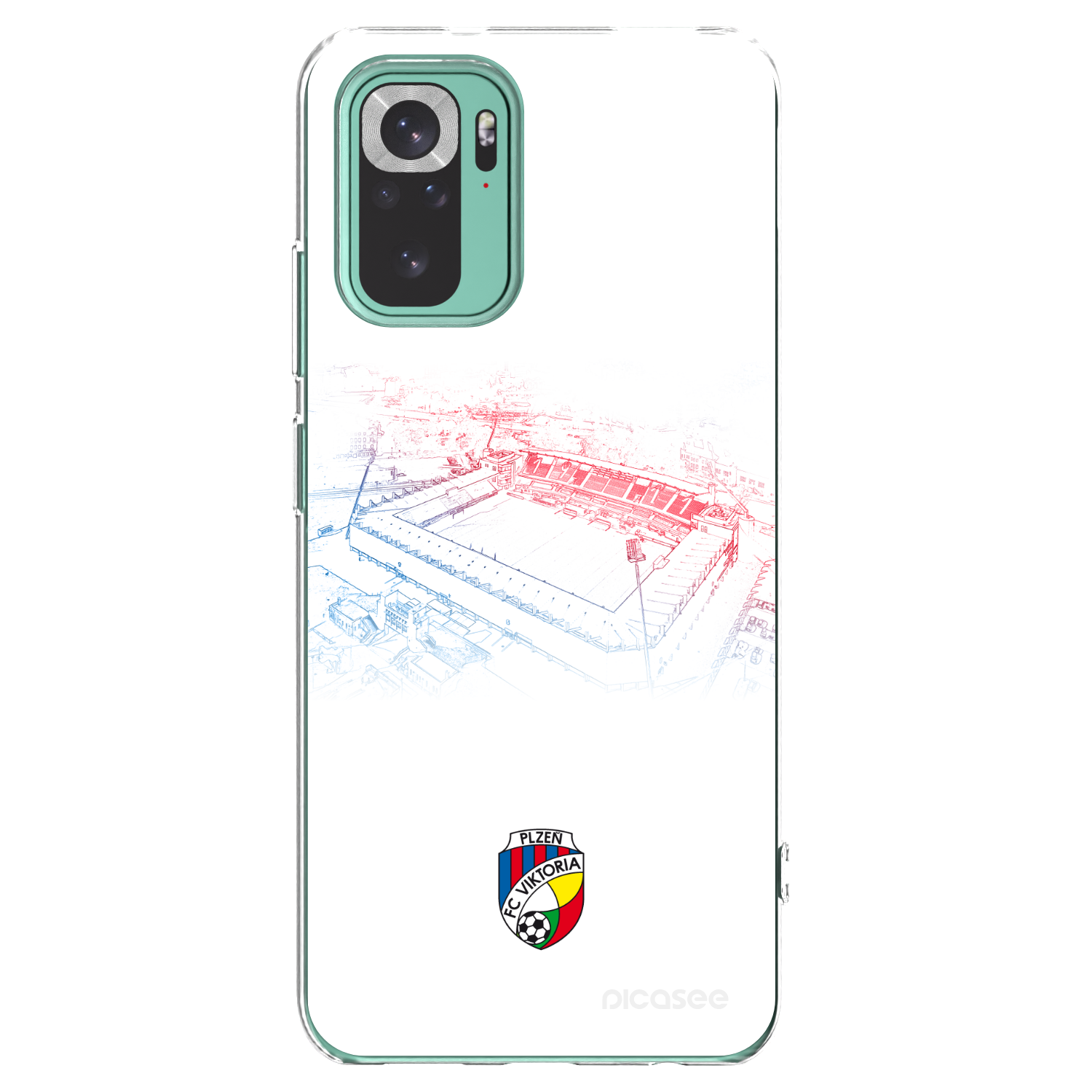 Picasee silikonový průhledný obal pro Xiaomi Redmi Note 10 Pro - FC Viktoria Plzeň C