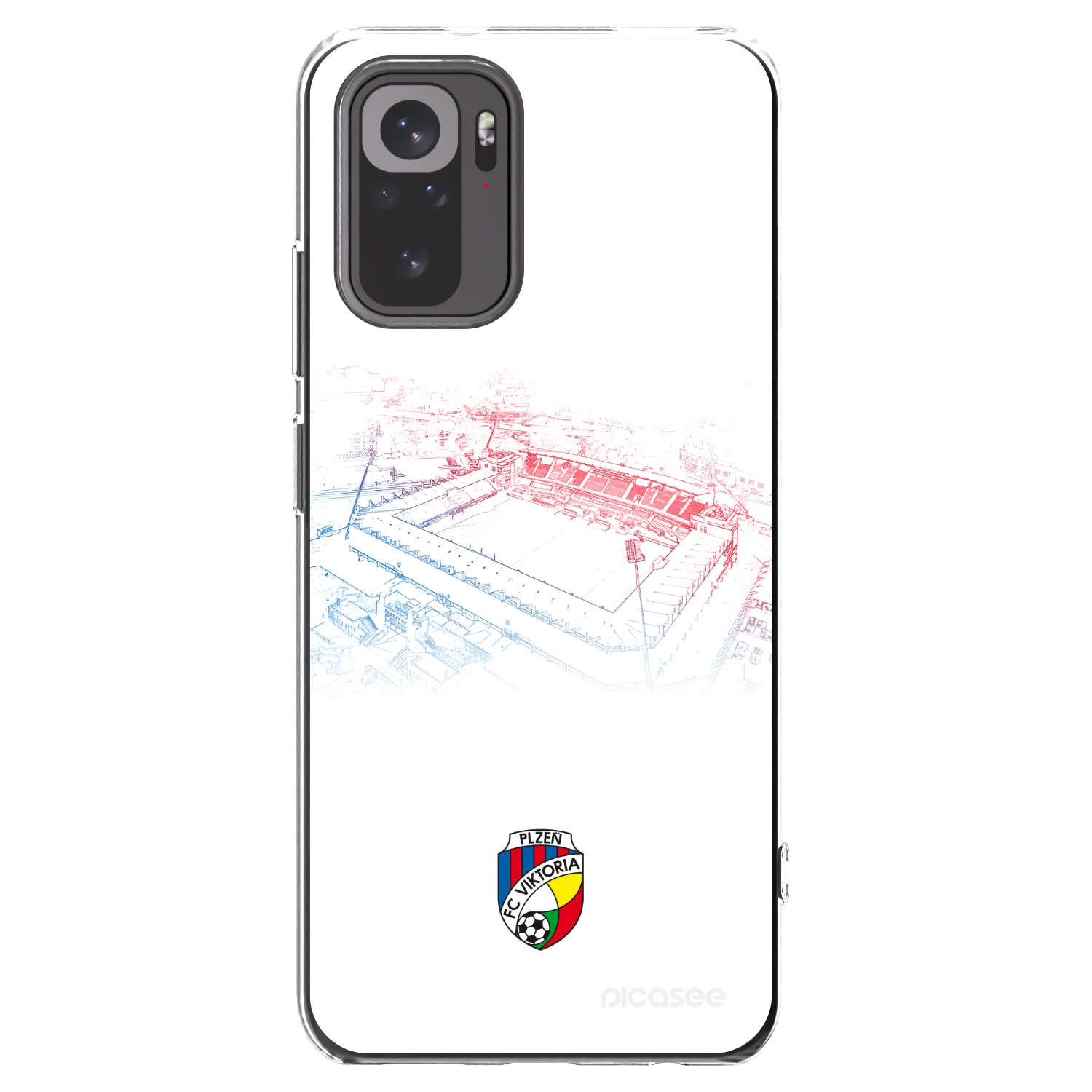 Picasee silikonový průhledný obal pro Xiaomi Redmi Note 10S - FC Viktoria Plzeň C
