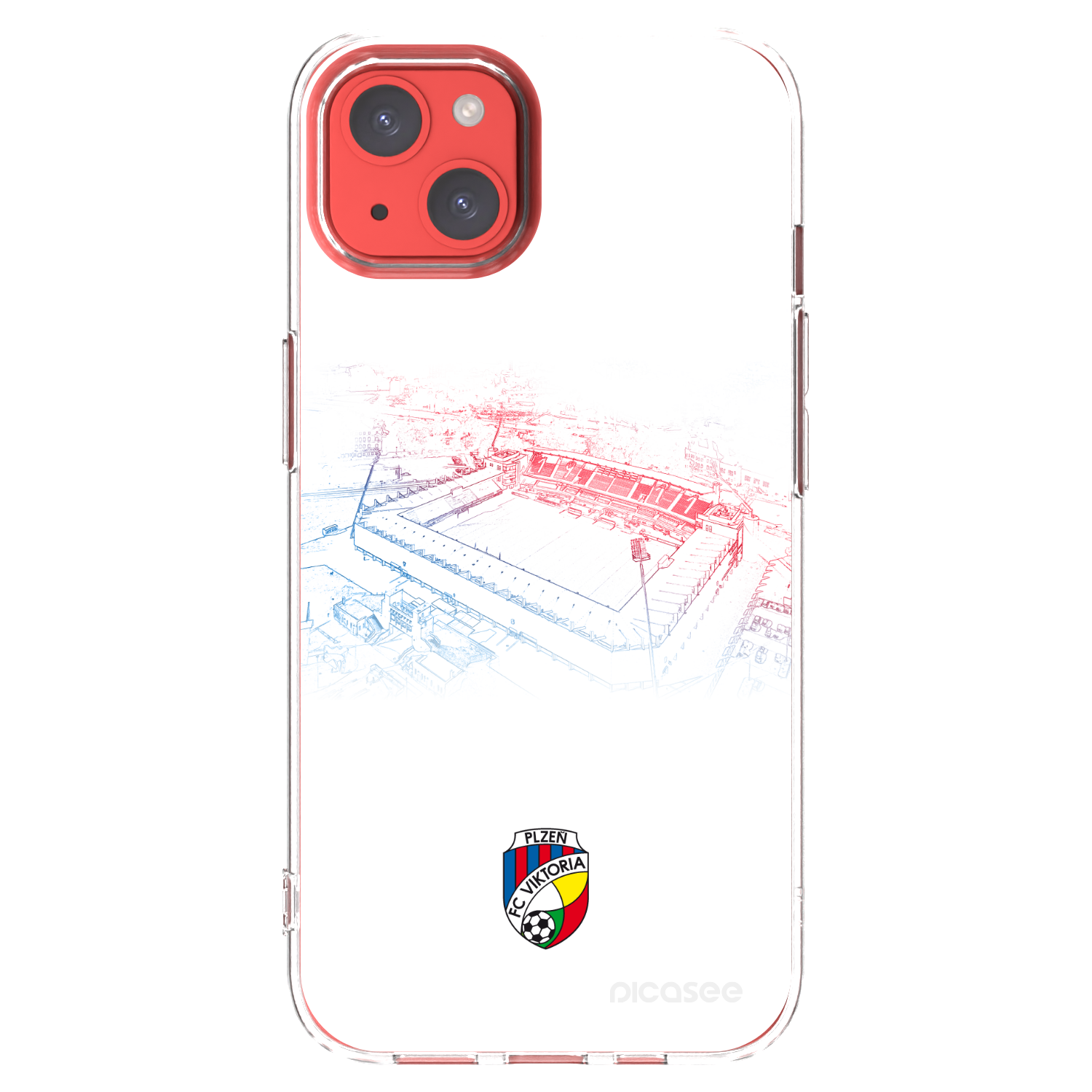 Picasee silikonový průhledný obal pro Apple iPhone 13 - FC Viktoria Plzeň C