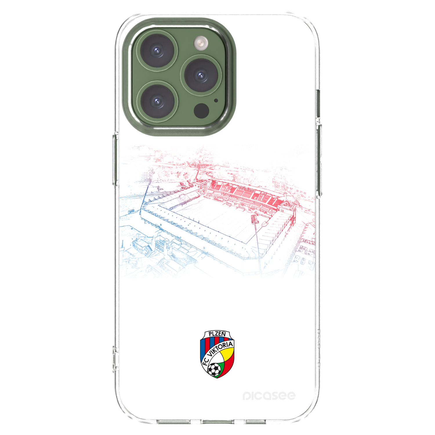 Picasee silikonový průhledný obal pro Apple iPhone 13 Pro - FC Viktoria Plzeň C