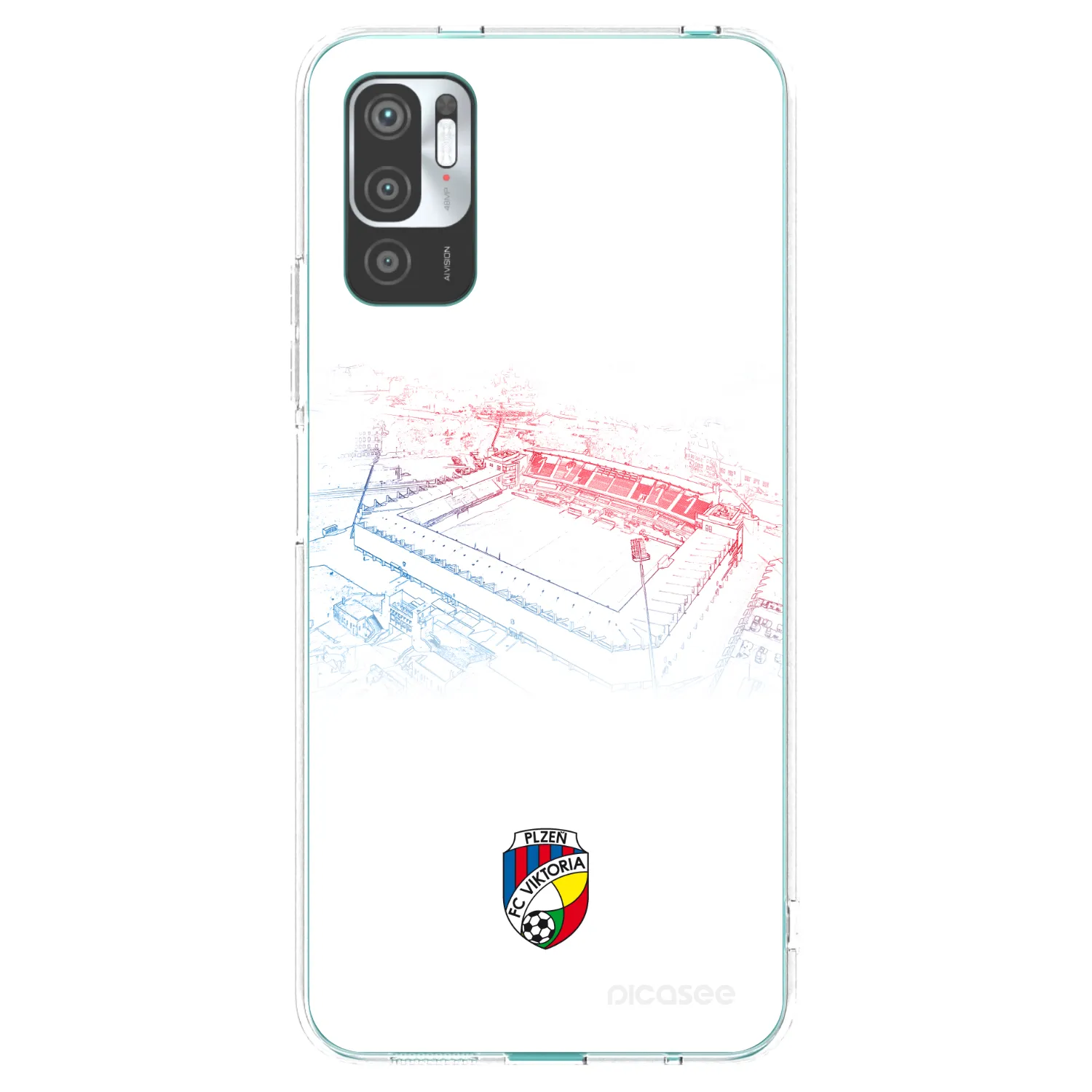 Picasee silikonový průhledný obal pro Xiaomi Redmi Note 10 5G - FC Viktoria Plzeň C