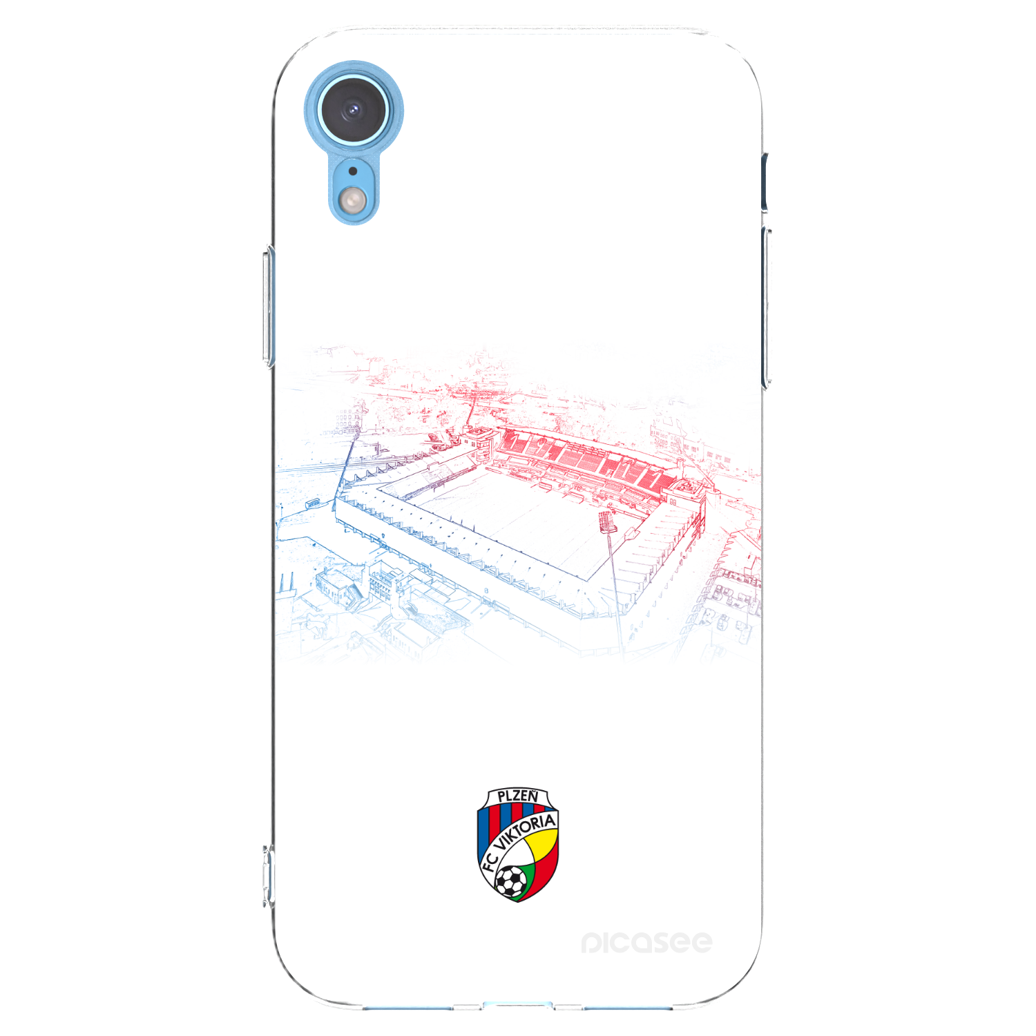 Picasee silikonový průhledný obal pro Apple iPhone XR - FC Viktoria Plzeň C