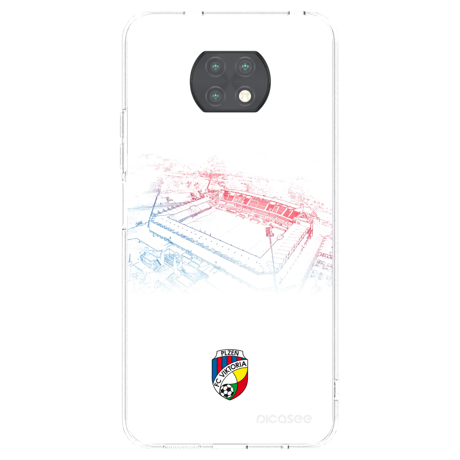 Picasee silikonový průhledný obal pro Xiaomi Redmi Note 9T - FC Viktoria Plzeň C
