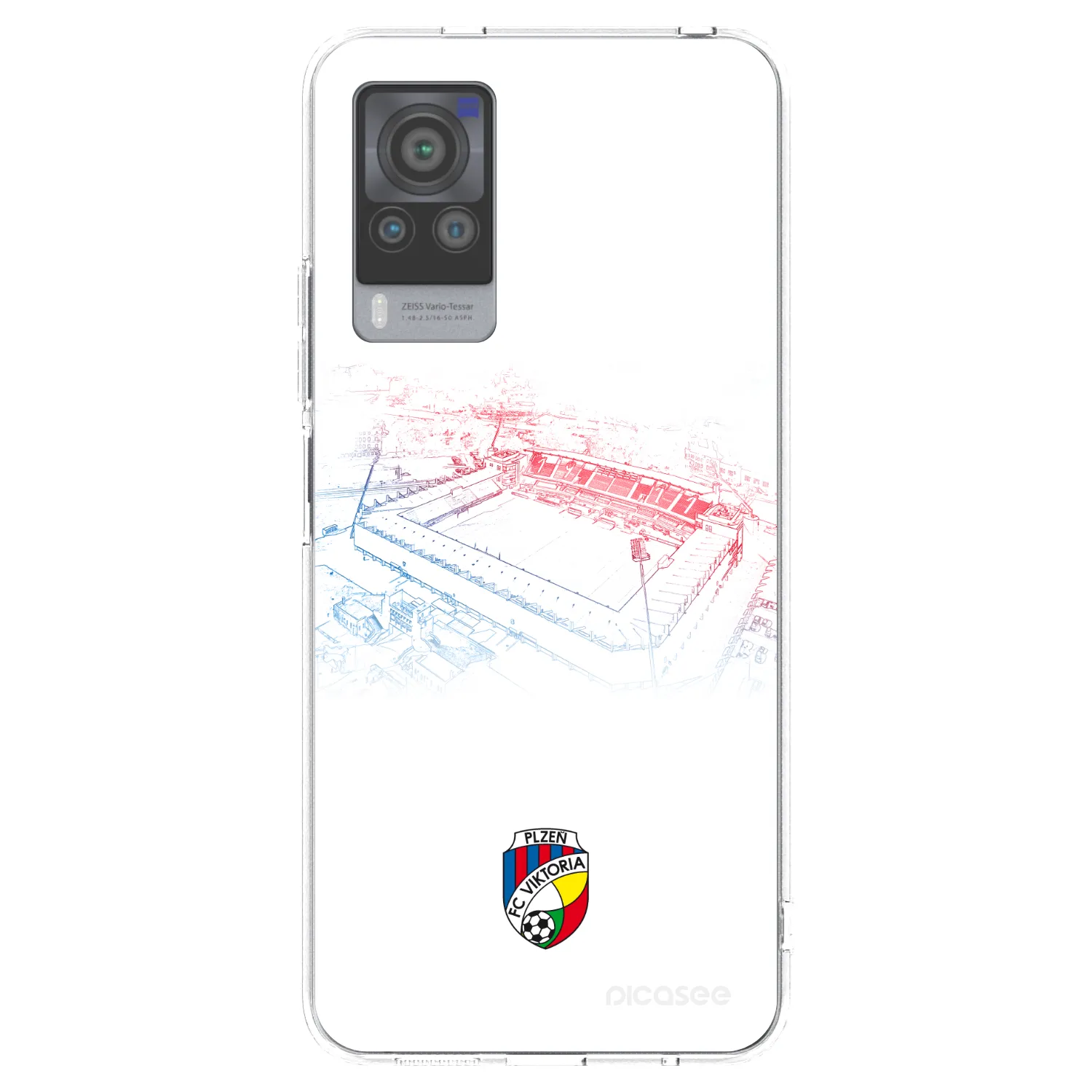Picasee silikonový průhledný obal pro Vivo X60 Pro 5G - FC Viktoria Plzeň C