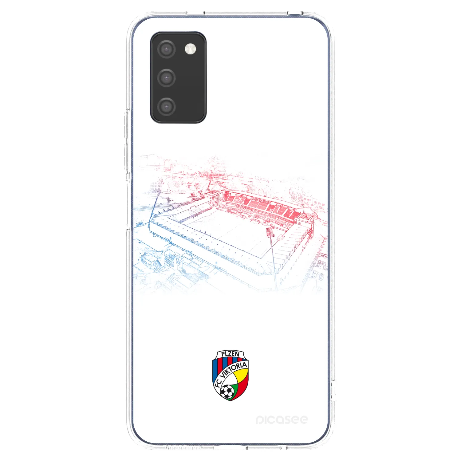 Picasee silikonový průhledný obal pro Samsung Galaxy A03s A037G - FC Viktoria Plzeň C