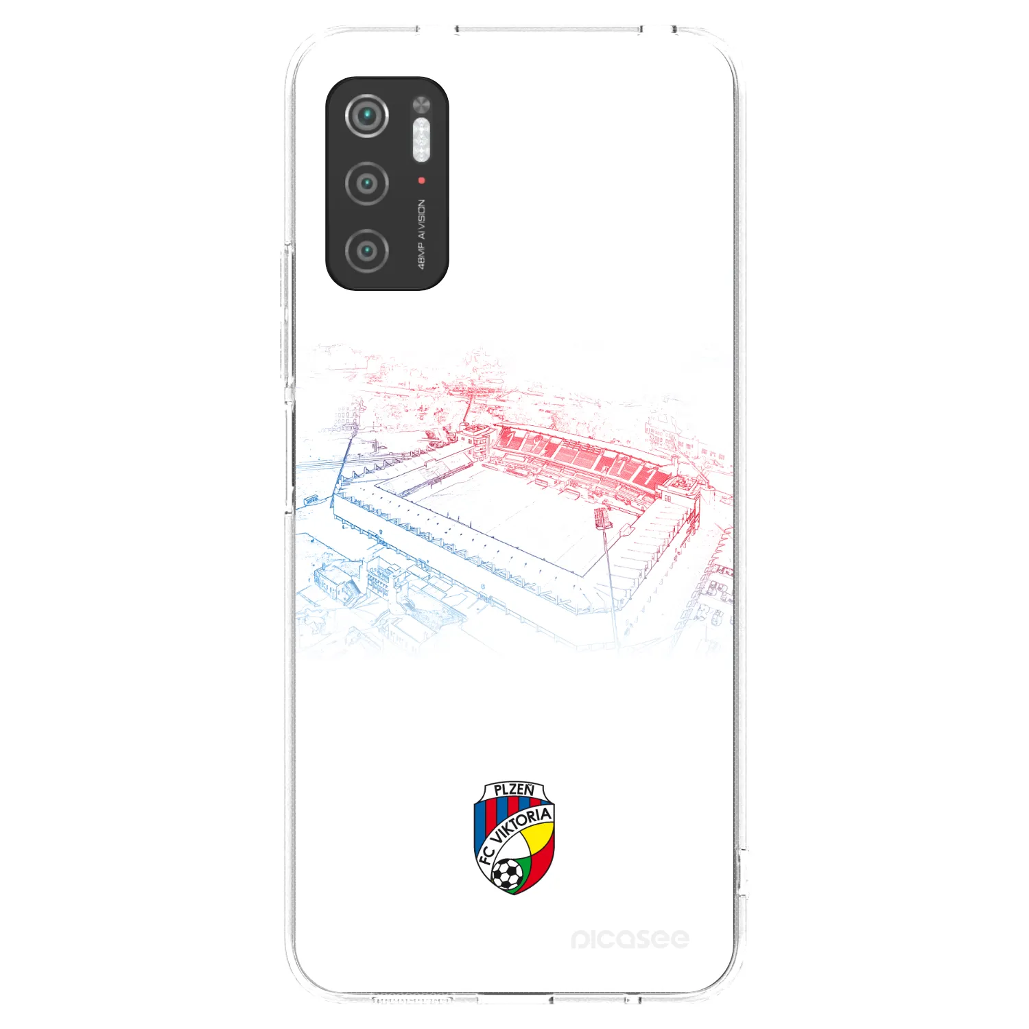 Picasee silikonový průhledný obal pro Xiaomi Poco M3 Pro 5G - FC Viktoria Plzeň C