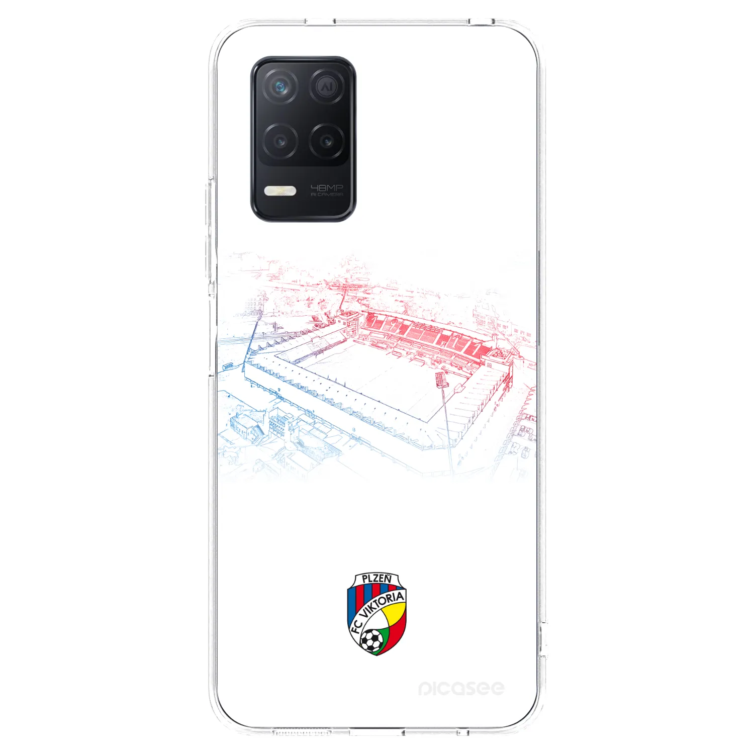 Picasee silikonový průhledný obal pro Realme 8 5G - FC Viktoria Plzeň C