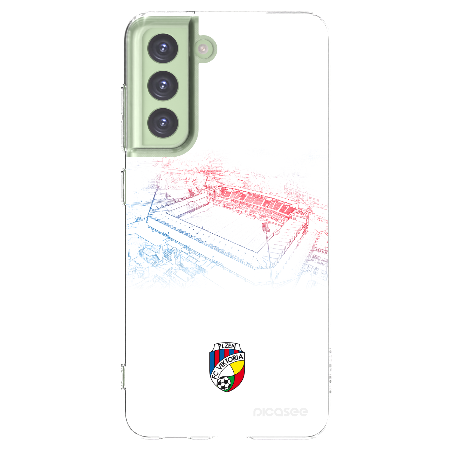 Picasee silikonový průhledný obal pro Samsung Galaxy S21 FE 5G - FC Viktoria Plzeň C