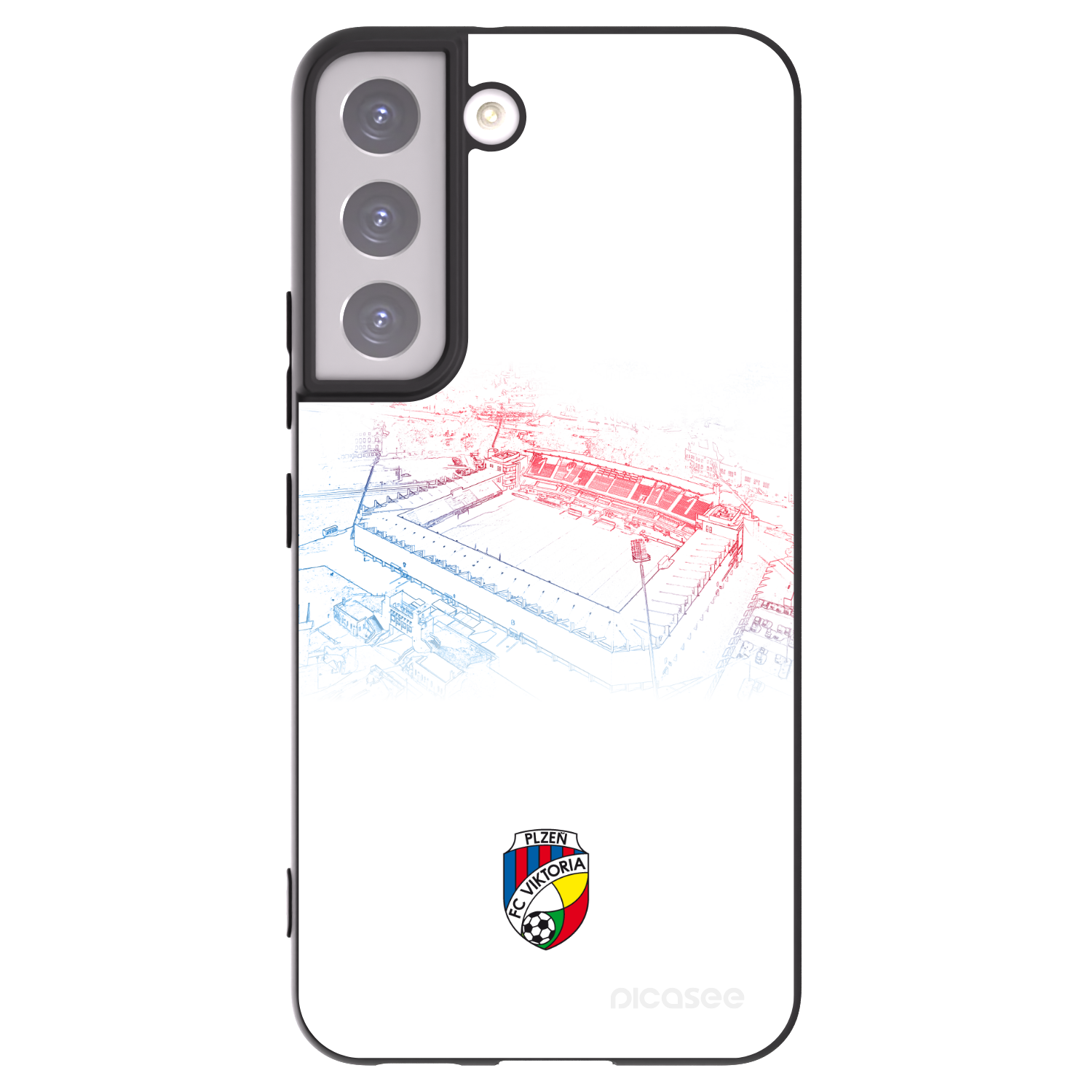 Picasee silikonový černý obal pro Samsung Galaxy S22 5G - FC Viktoria Plzeň C