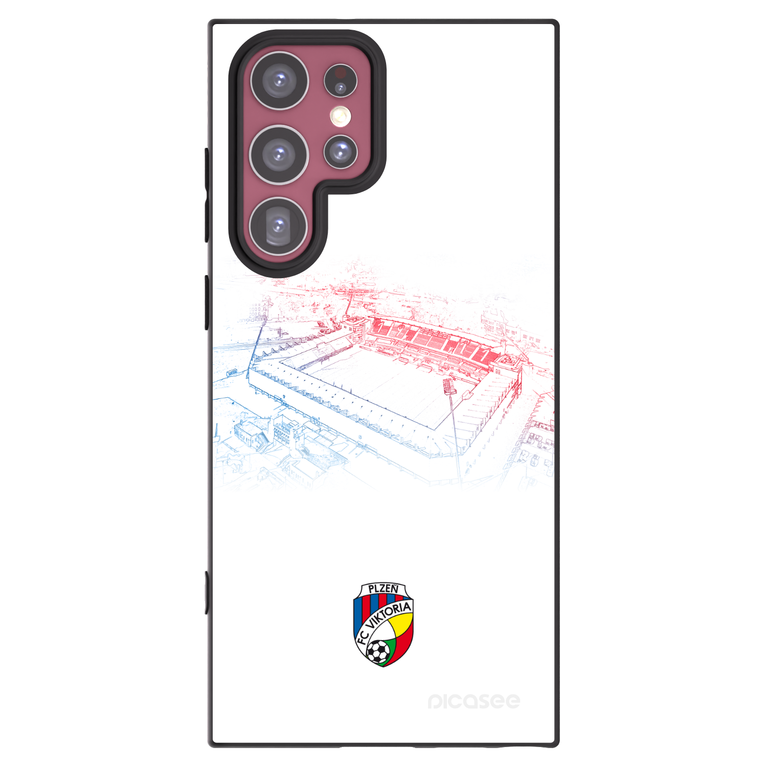 Picasee silikonový černý obal pro Samsung Galaxy S22 Ultra 5G - FC Viktoria Plzeň C
