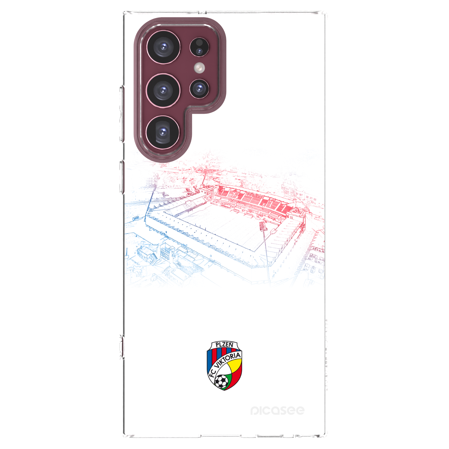 Picasee silikonový průhledný obal pro Samsung Galaxy S22 Ultra 5G - FC Viktoria Plzeň C
