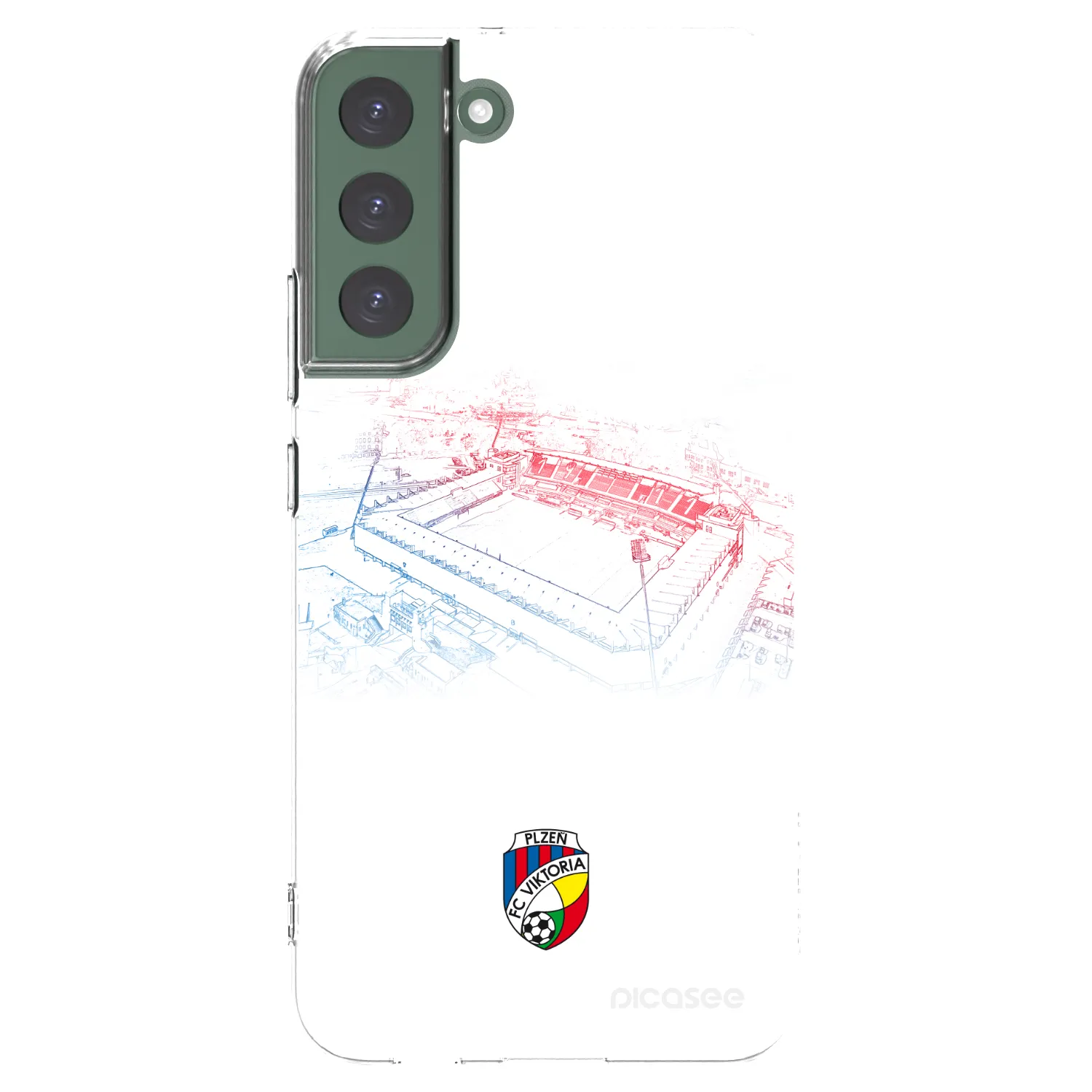 Picasee silikonový průhledný obal pro Samsung Galaxy S22+ 5G - FC Viktoria Plzeň C