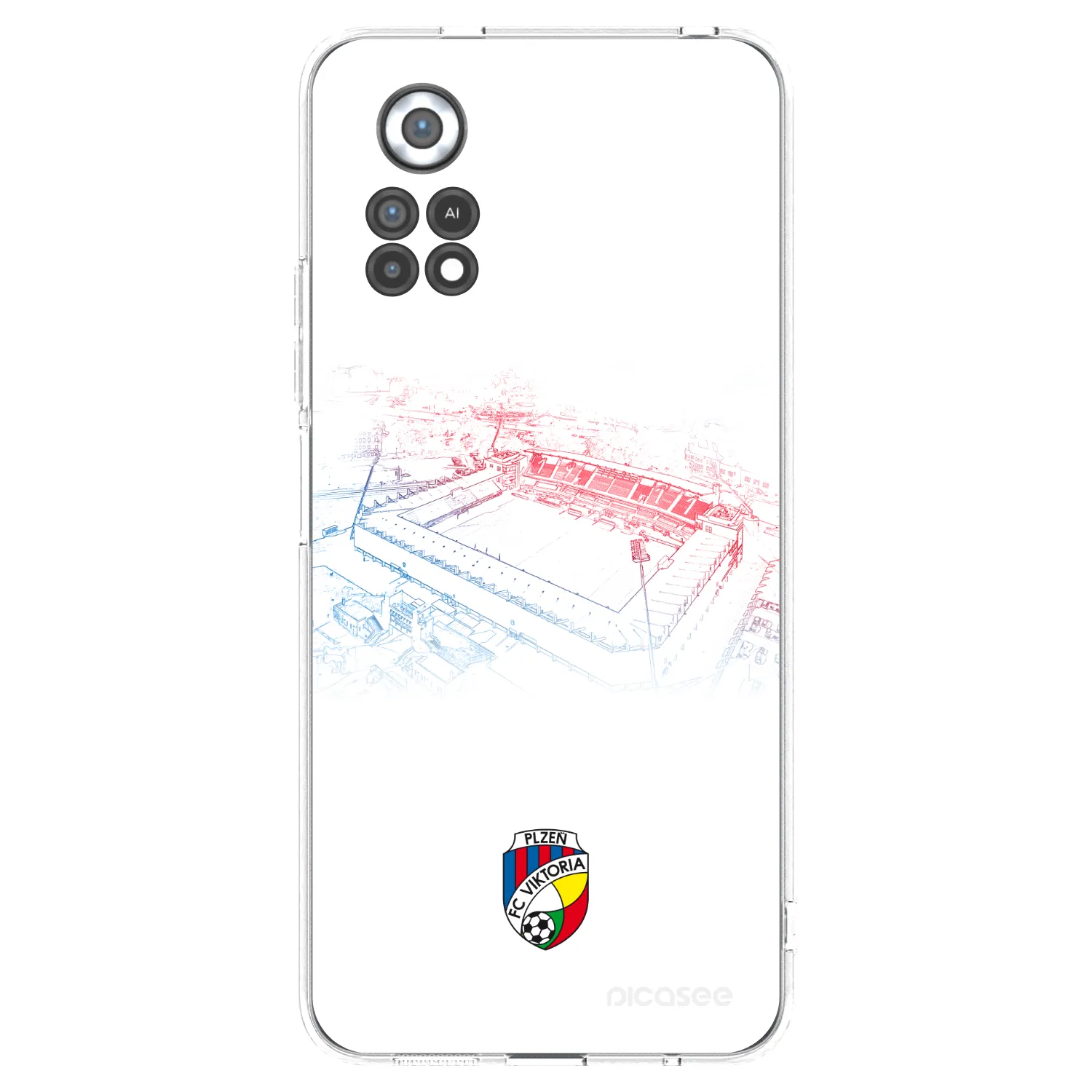 Picasee silikonový průhledný obal pro Xiaomi Poco X4 Pro 5G - FC Viktoria Plzeň C