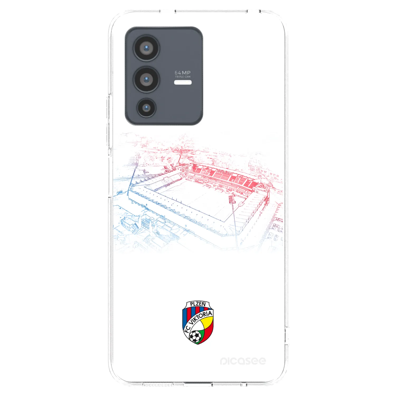 Picasee silikonový průhledný obal pro Vivo V23 5G - FC Viktoria Plzeň C