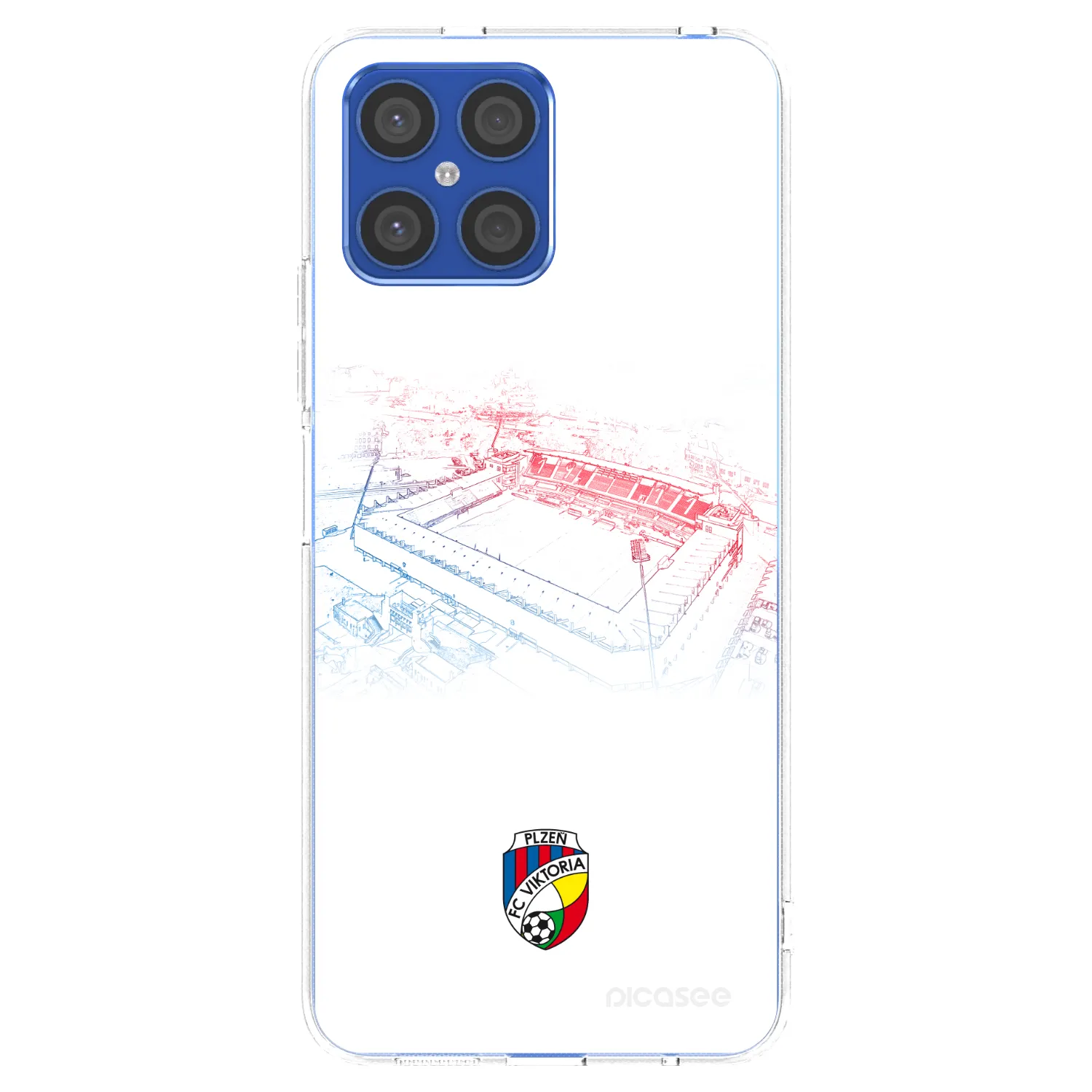 Picasee silikonový průhledný obal pro Honor X8 4G - FC Viktoria Plzeň C