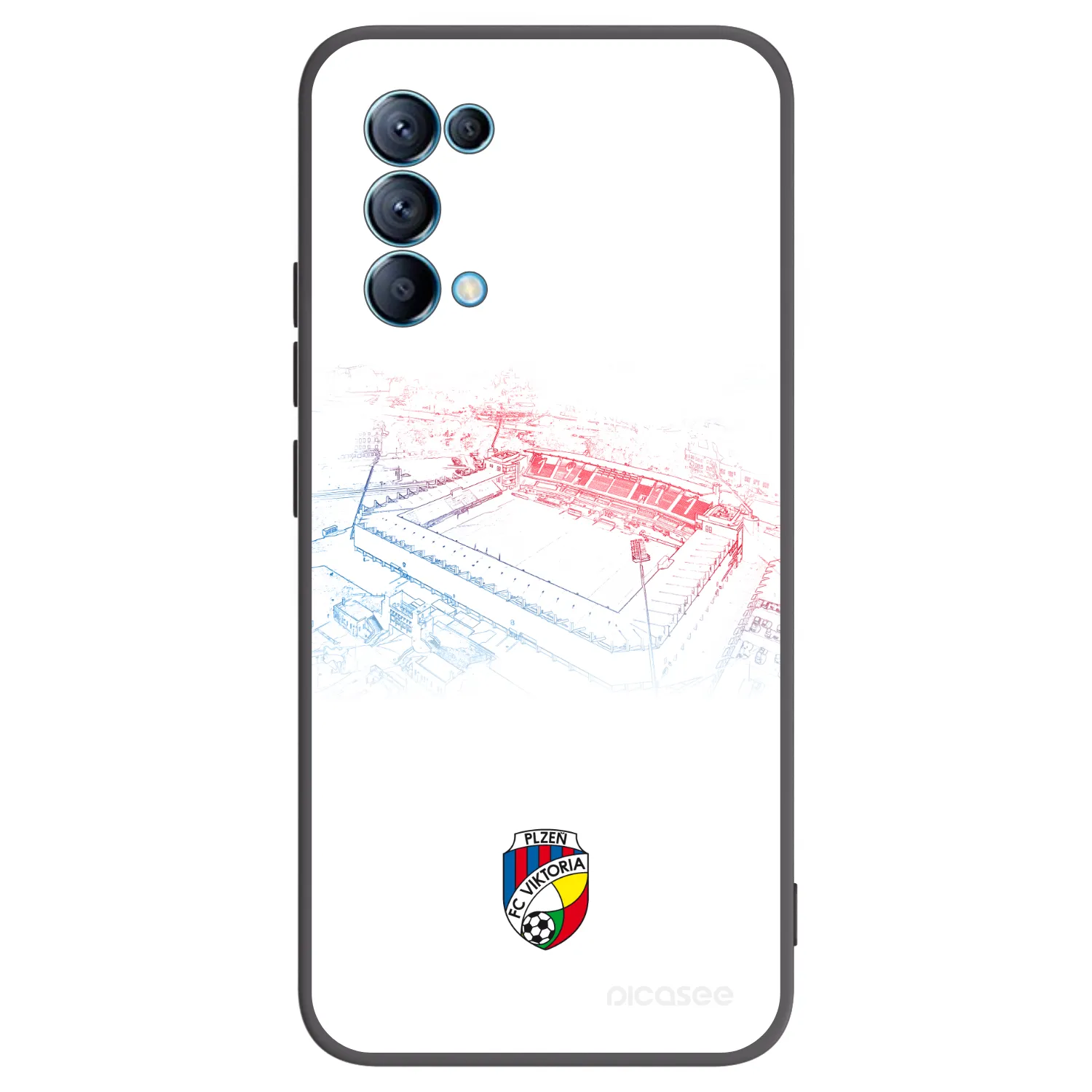 Picasee silikonový černý obal pro OPPO Reno 5 5G - FC Viktoria Plzeň C