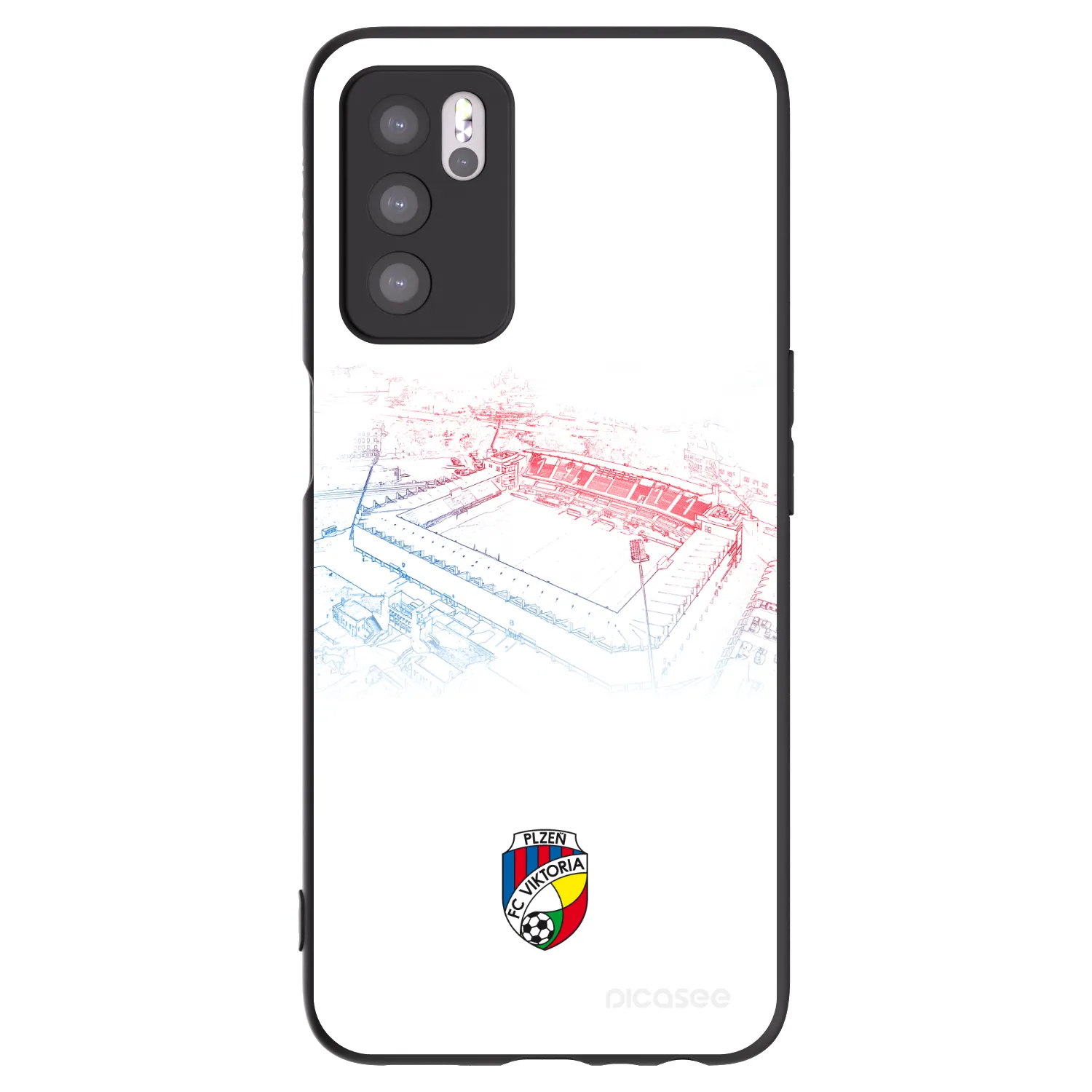 Picasee silikonový černý obal pro OPPO A16s - FC Viktoria Plzeň C