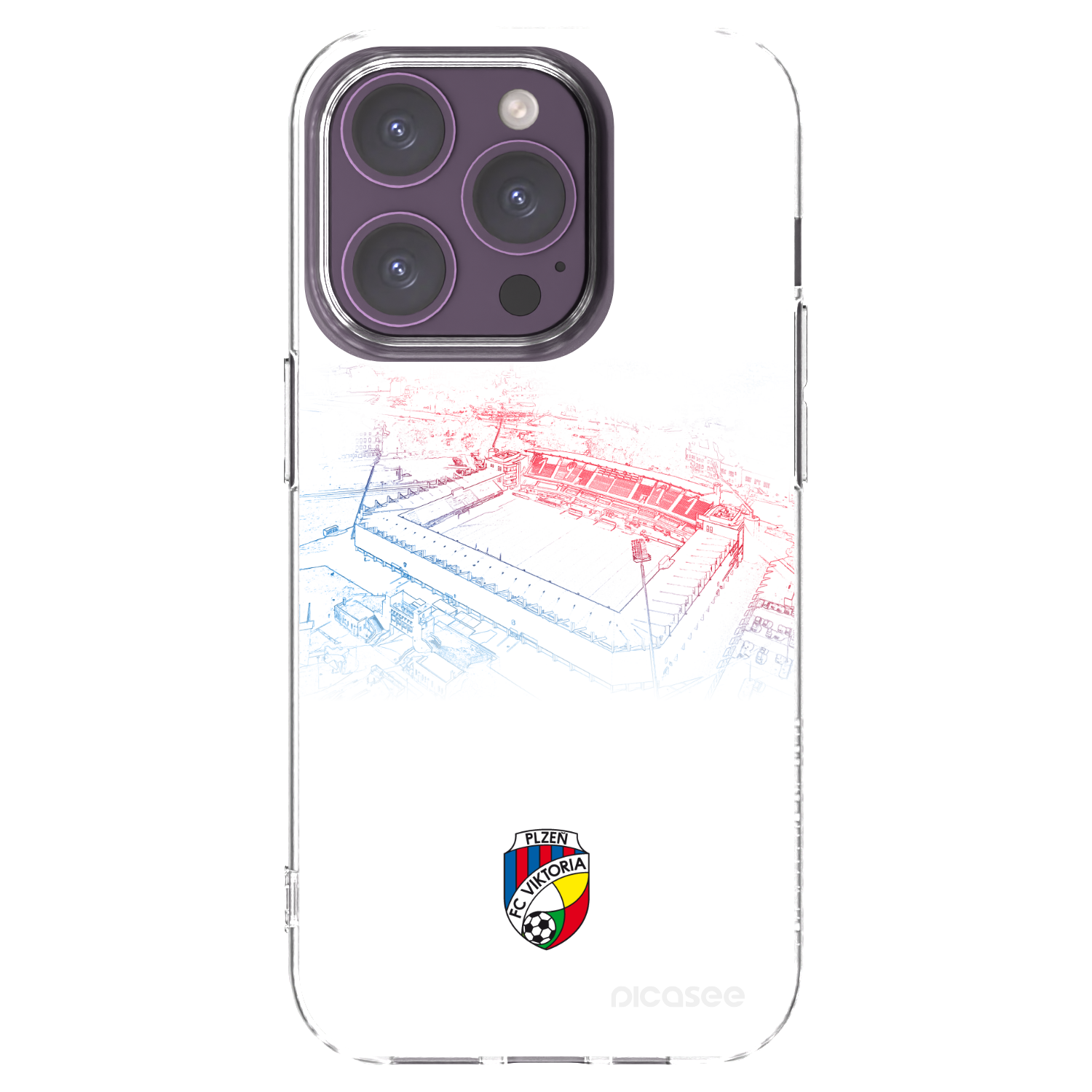 Picasee silikonový průhledný obal pro Apple iPhone 14 Pro - FC Viktoria Plzeň C