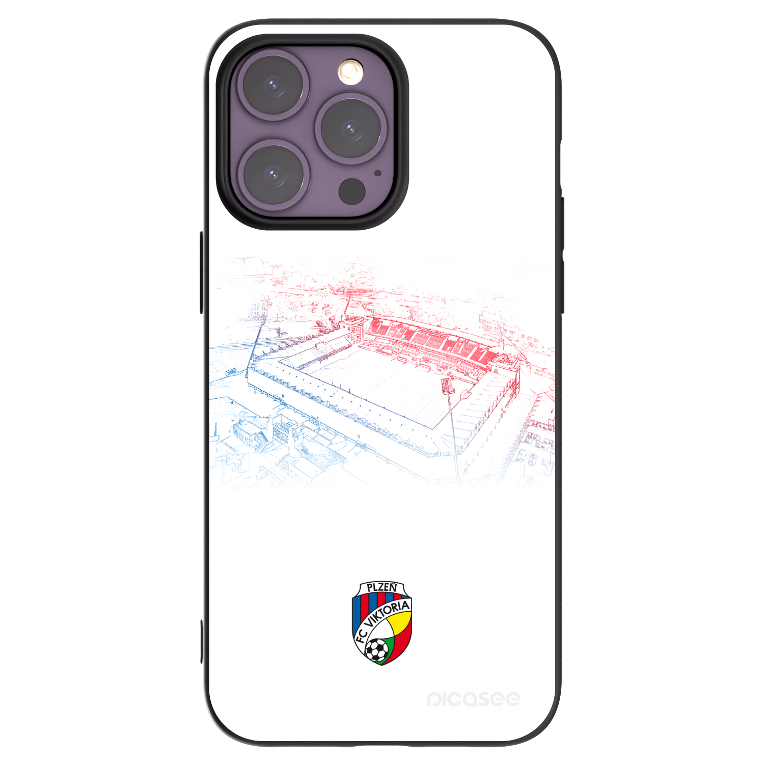 Picasee silikonový černý obal pro Apple iPhone 14 Pro Max - FC Viktoria Plzeň C