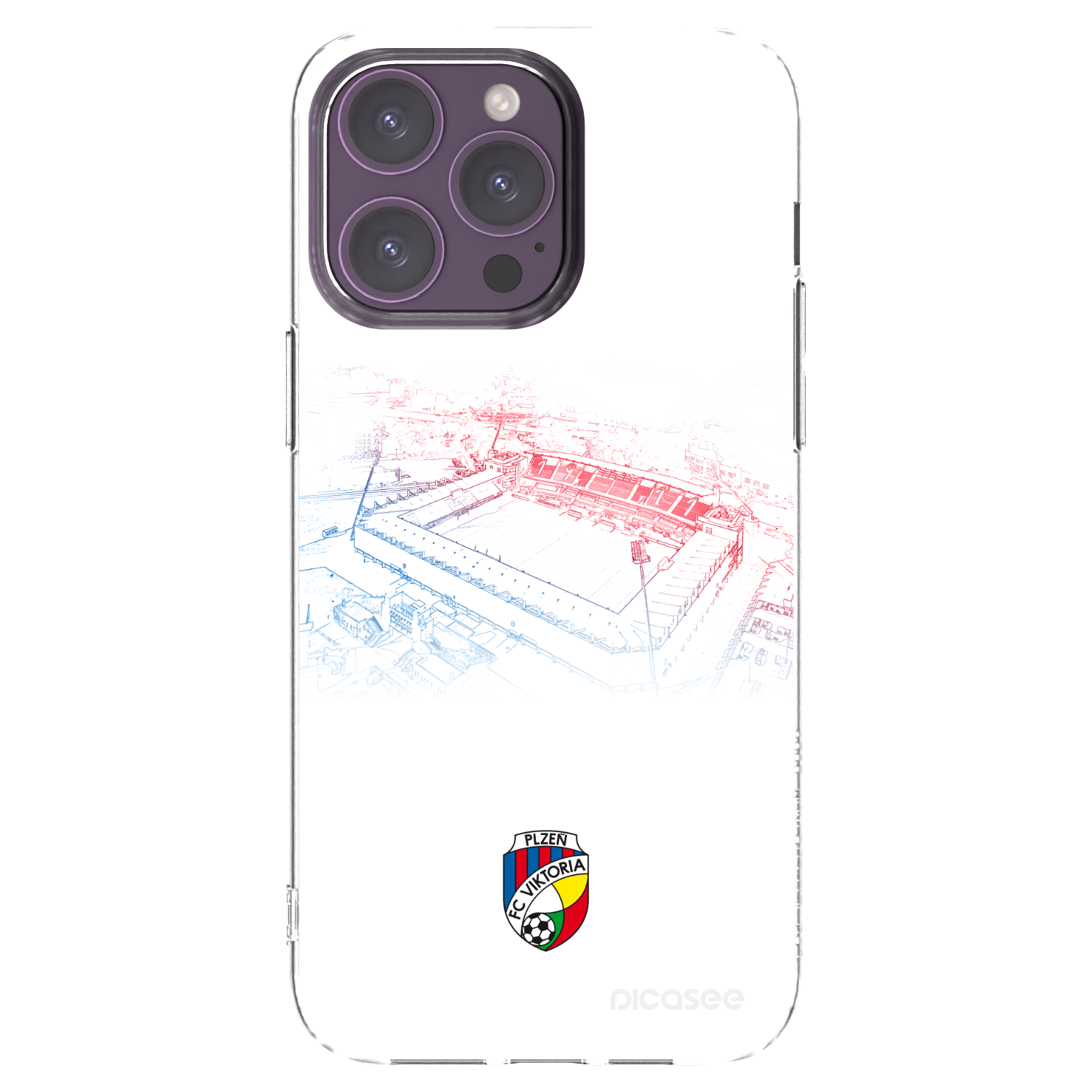 Picasee silikonový průhledný obal pro Apple iPhone 14 Pro Max - FC Viktoria Plzeň C