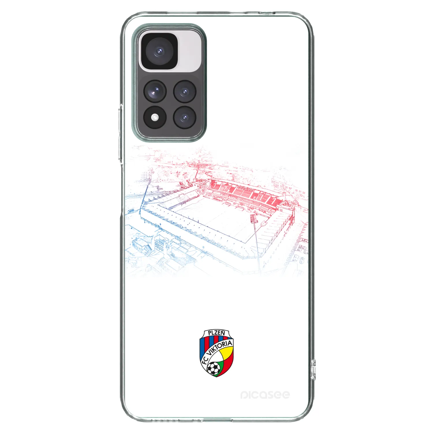 Picasee silikonový průhledný obal pro Xiaomi Redmi Note 11 Pro+ 5G - FC Viktoria Plzeň C
