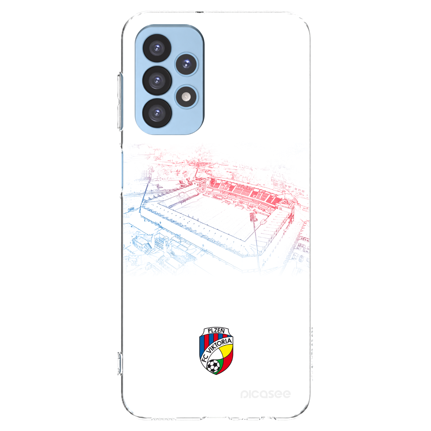 Picasee silikonový průhledný obal pro Samsung Galaxy A23 A235F 4G - FC Viktoria Plzeň C