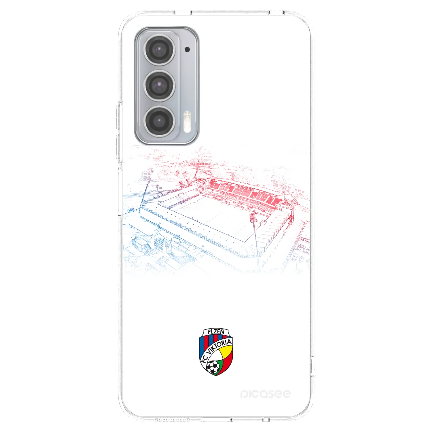 Picasee silikonový průhledný obal pro Motorola Edge 20 - FC Viktoria Plzeň C