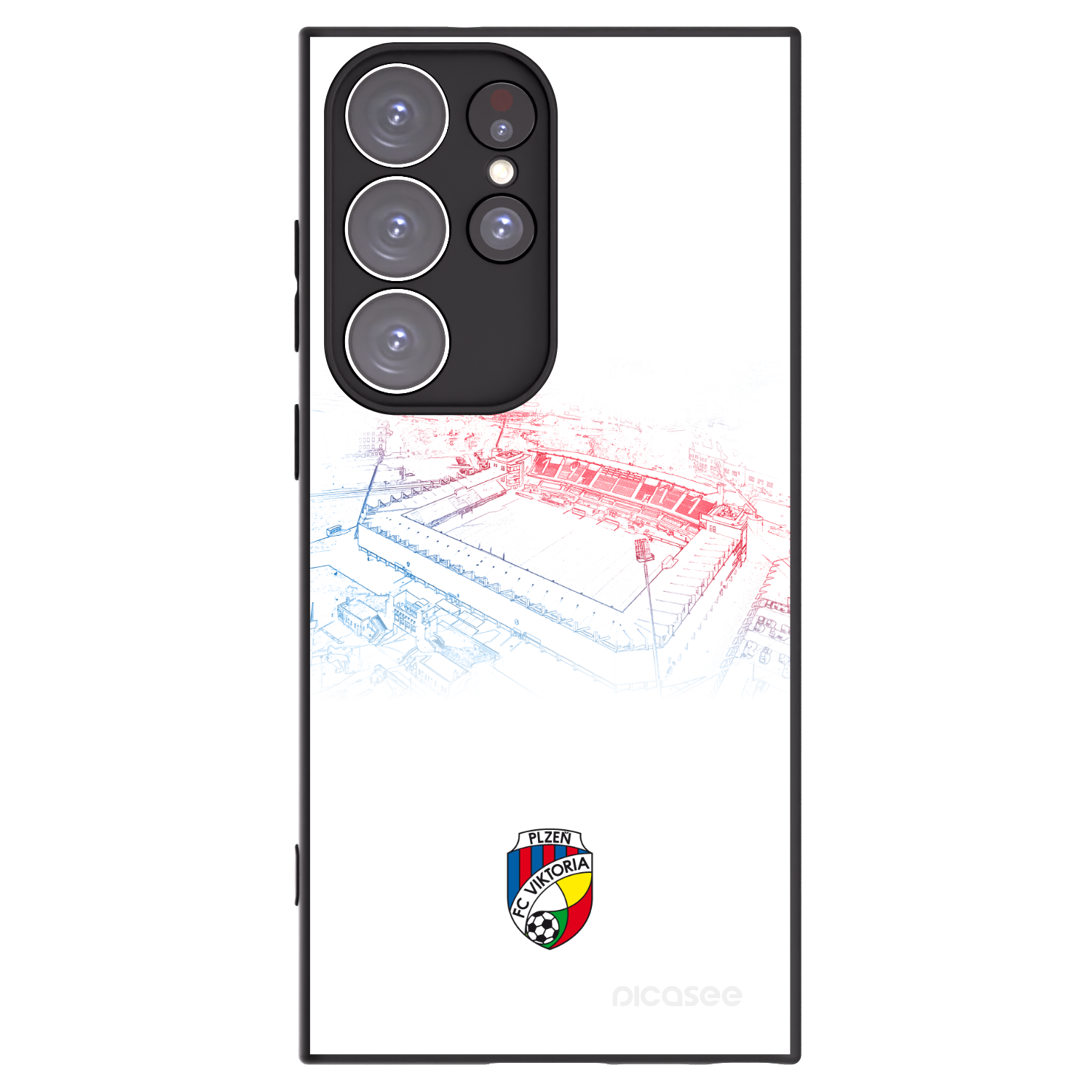 Picasee silikonový černý obal pro Samsung Galaxy S23 Ultra 5G - FC Viktoria Plzeň C